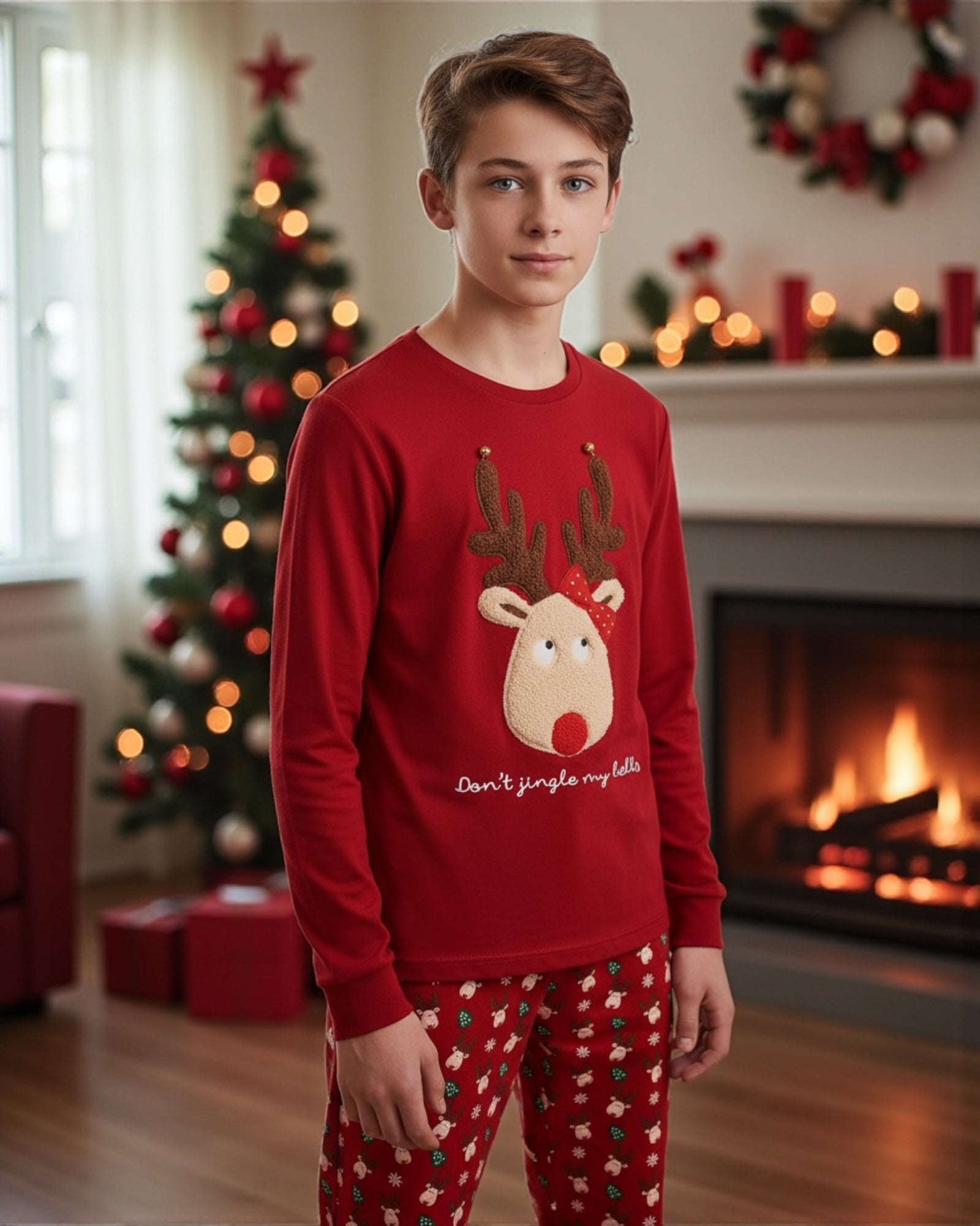 set pigiama a maniche lunghe bambini a tema natale in set pigiama a maniche lunghe bambini a tema natale in