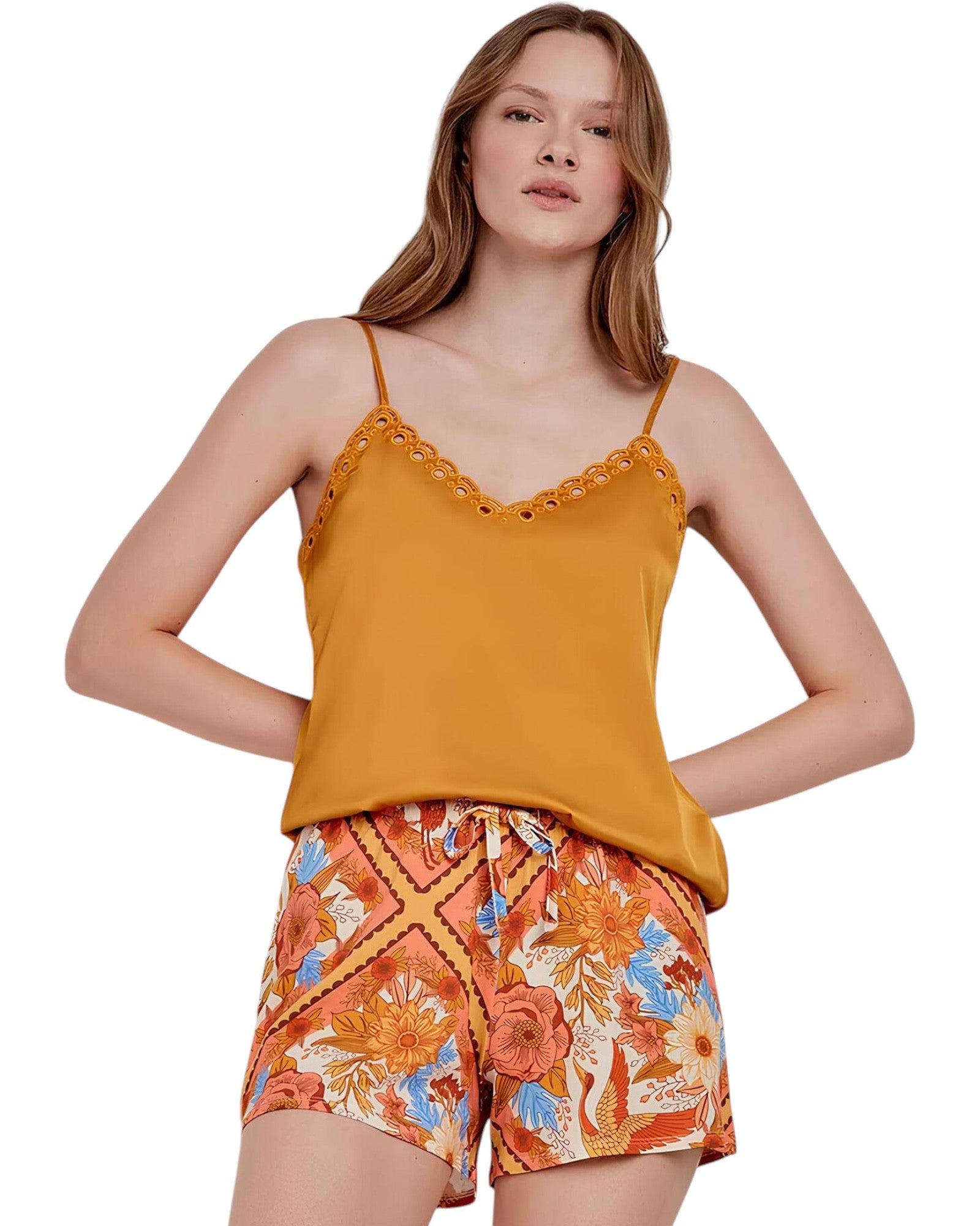 Pigiama Raso Estivo Pigiama Donna Estivo In Raso E Viscosa Di