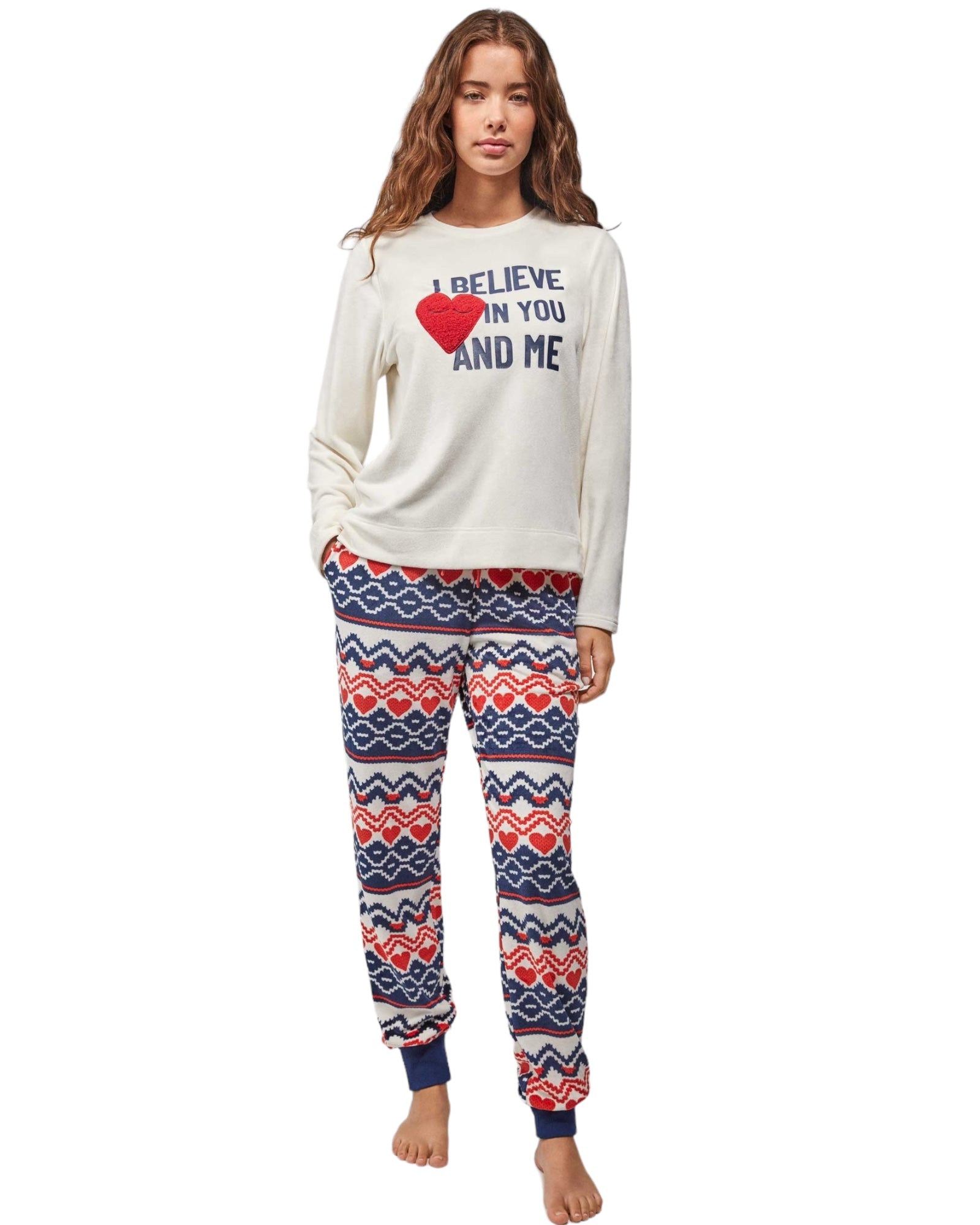 Pigiama Pile Buccia Di Mela Uomo Pigiama Donna Invernale Gisela In