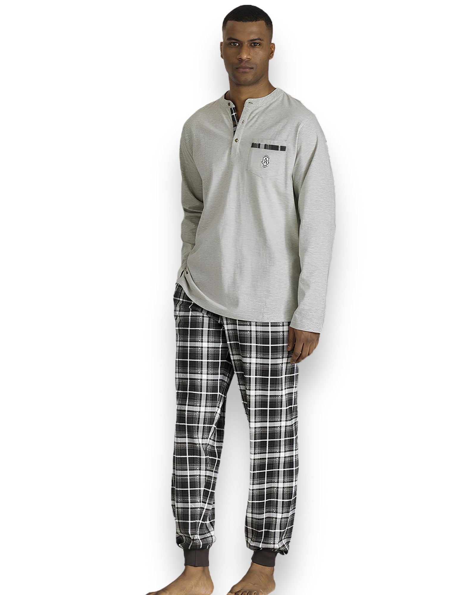 Pigiama uomo invernale in caldo cotone e viscosa di Admas 56565