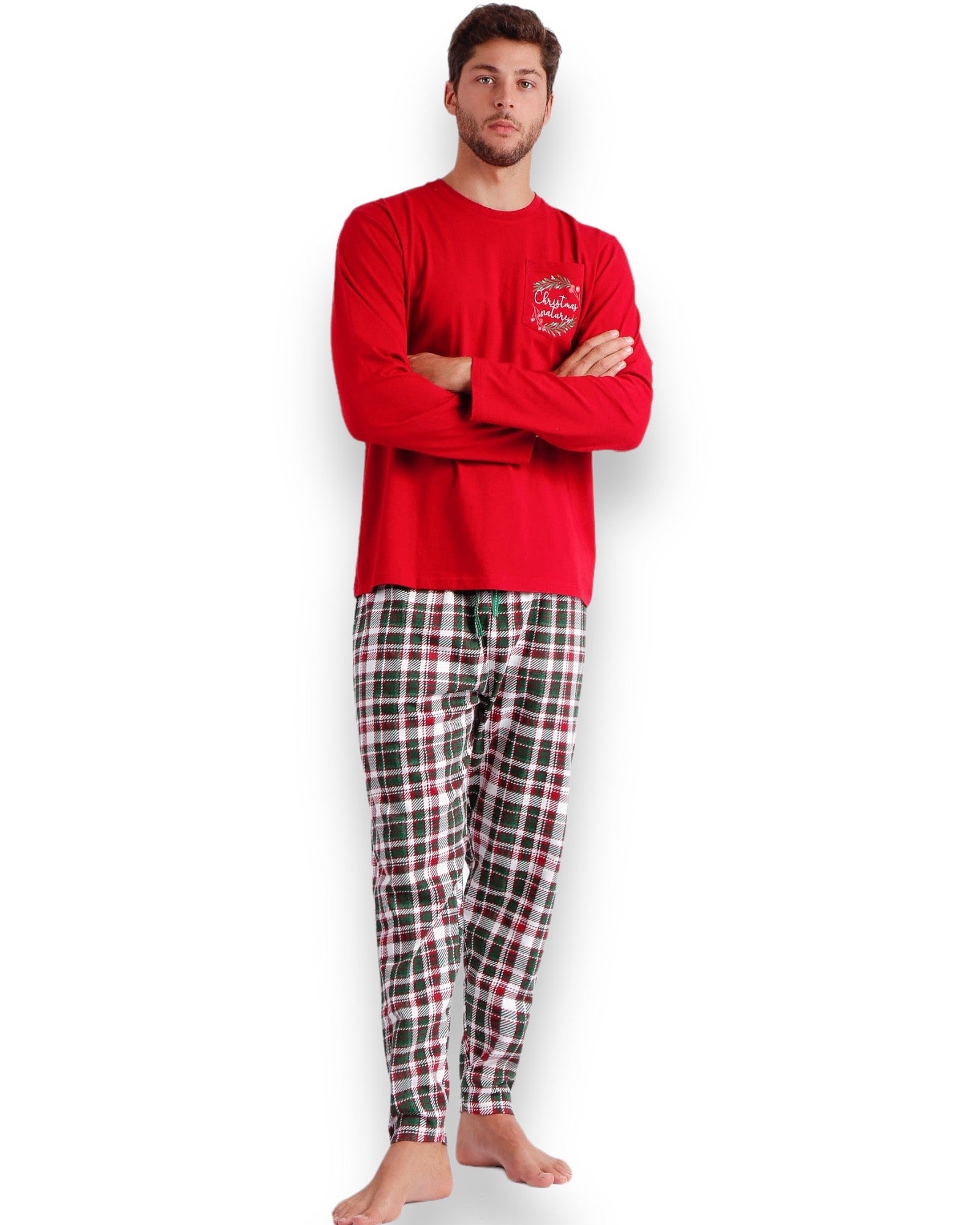 Pigiama uomo invernale in caldo cotone natalizio Admas 56534