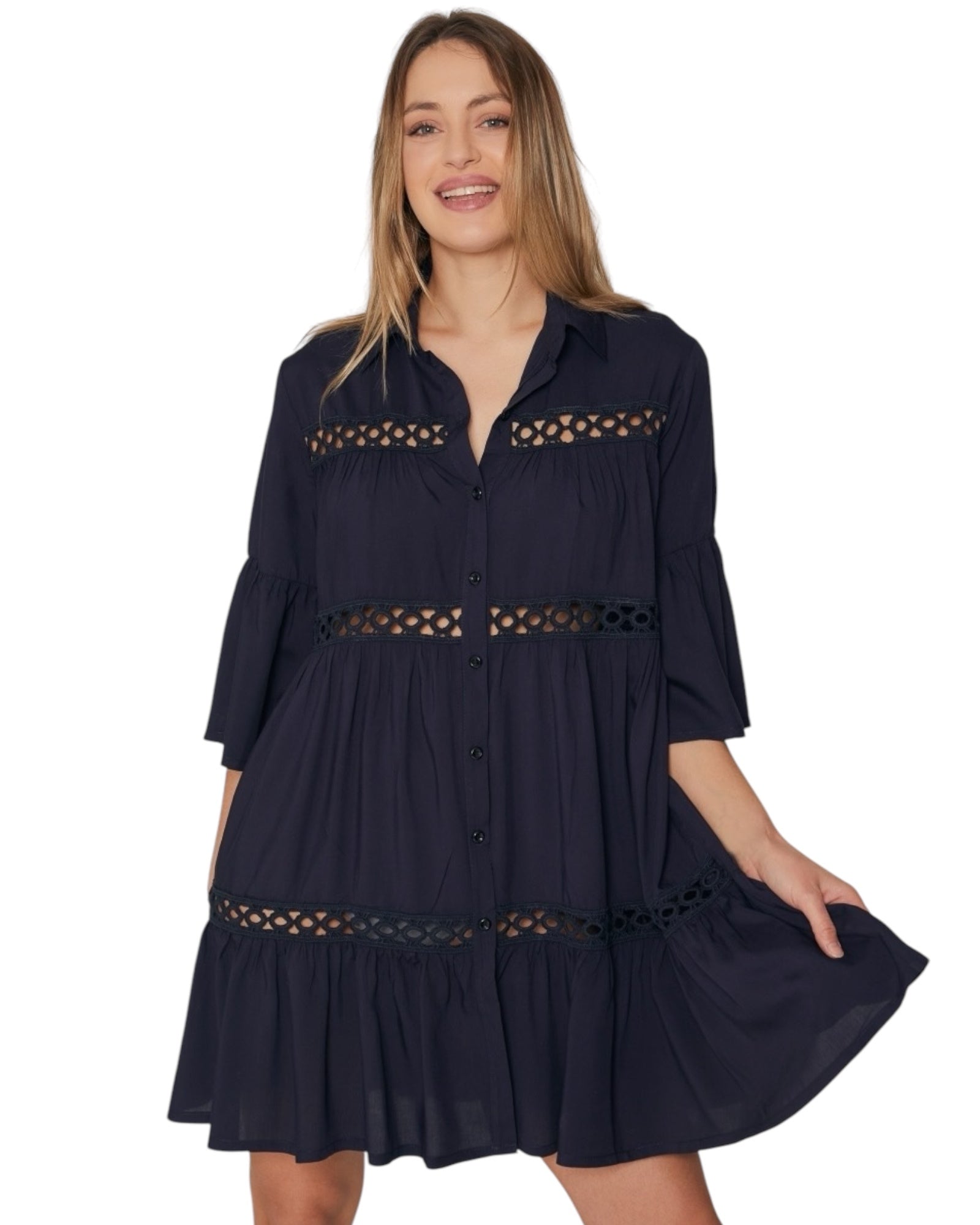 Abito Copricostume donna modello Camicia in viscosa di Admas Art 19558