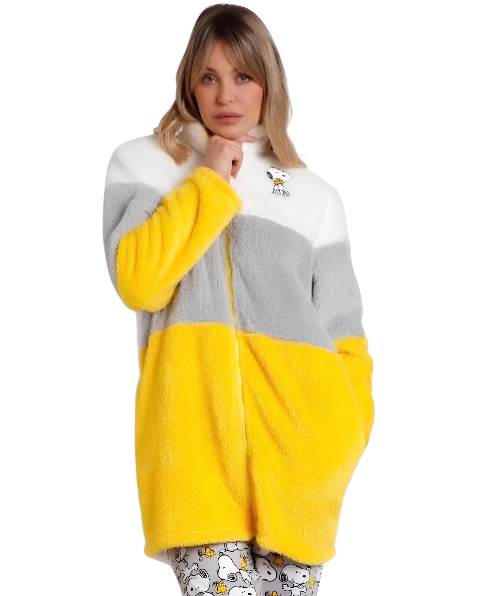 Vestaglia donna invernale Snoopy in pile coral con cerniera 67114