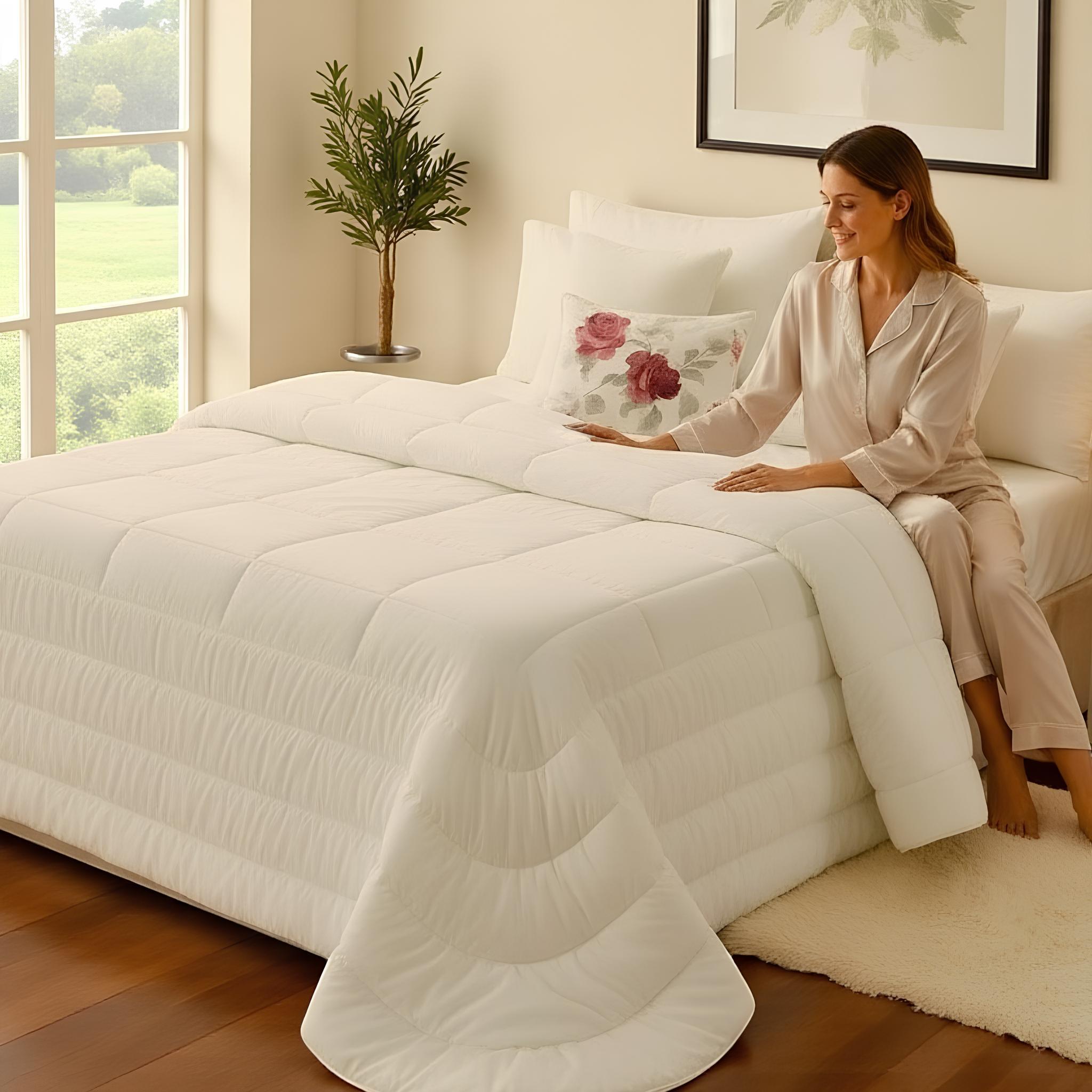 Couette Blanrêve très chaude 260 x 240 cm Gamme Confort traité Anti Acarien So Couette Blanrêve très chaude 260 x 240 cm Gamme Confort traité Anti Acarien So