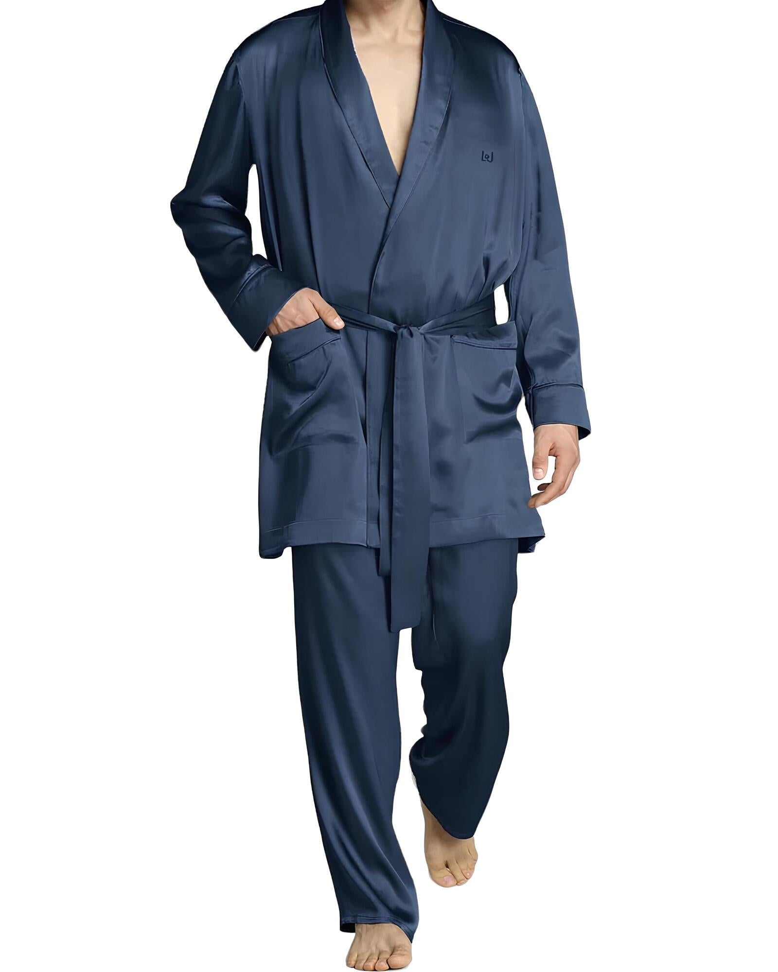 Vestaglia uomo in Raso di Liu jo con cintura e tasche DL 523 U