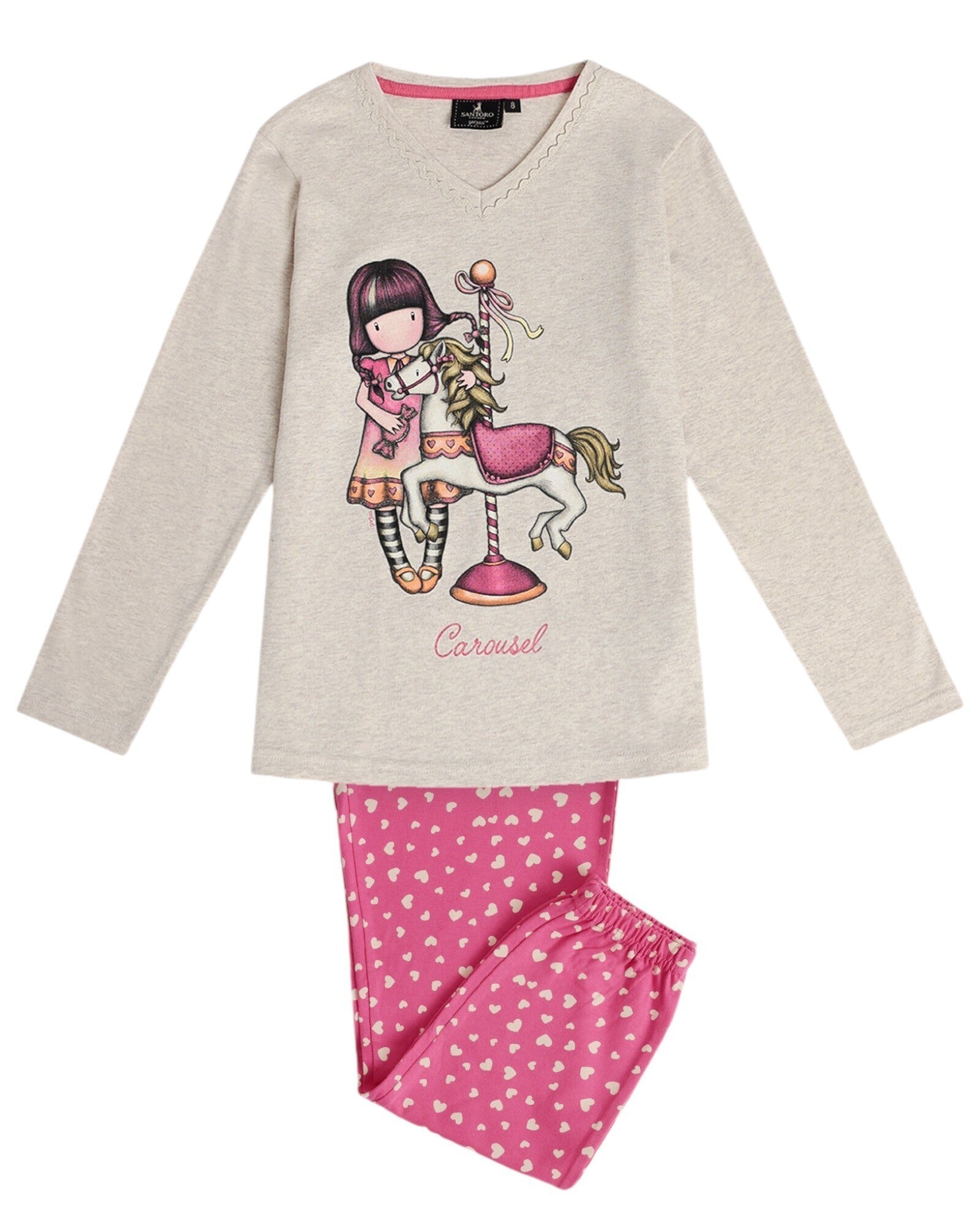 Pigiama bambina Santoro Gorjuss invernale in caldo cotone 62409