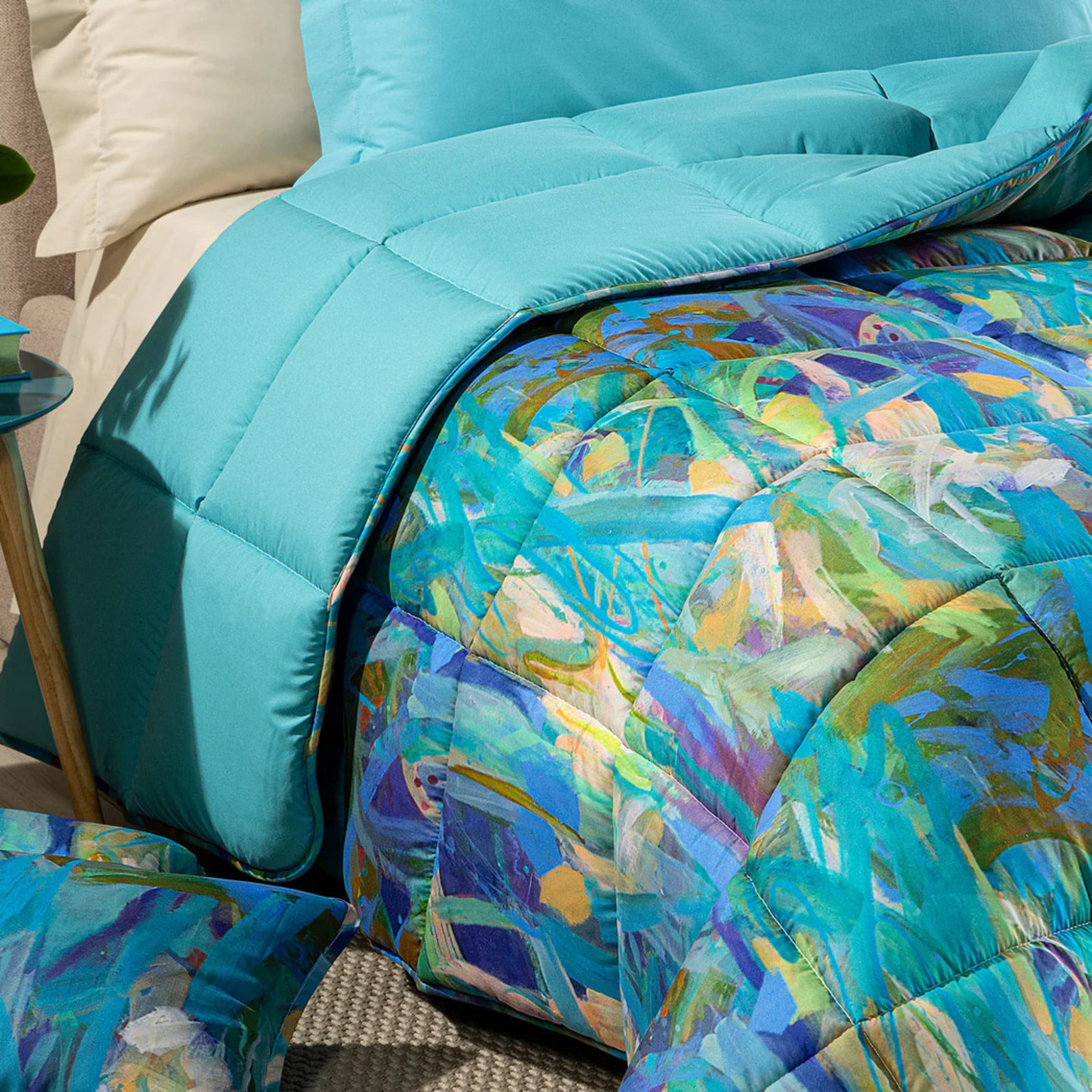 Trapunta invernale per letto singolo Caleffi in Microfibra Art. Avana