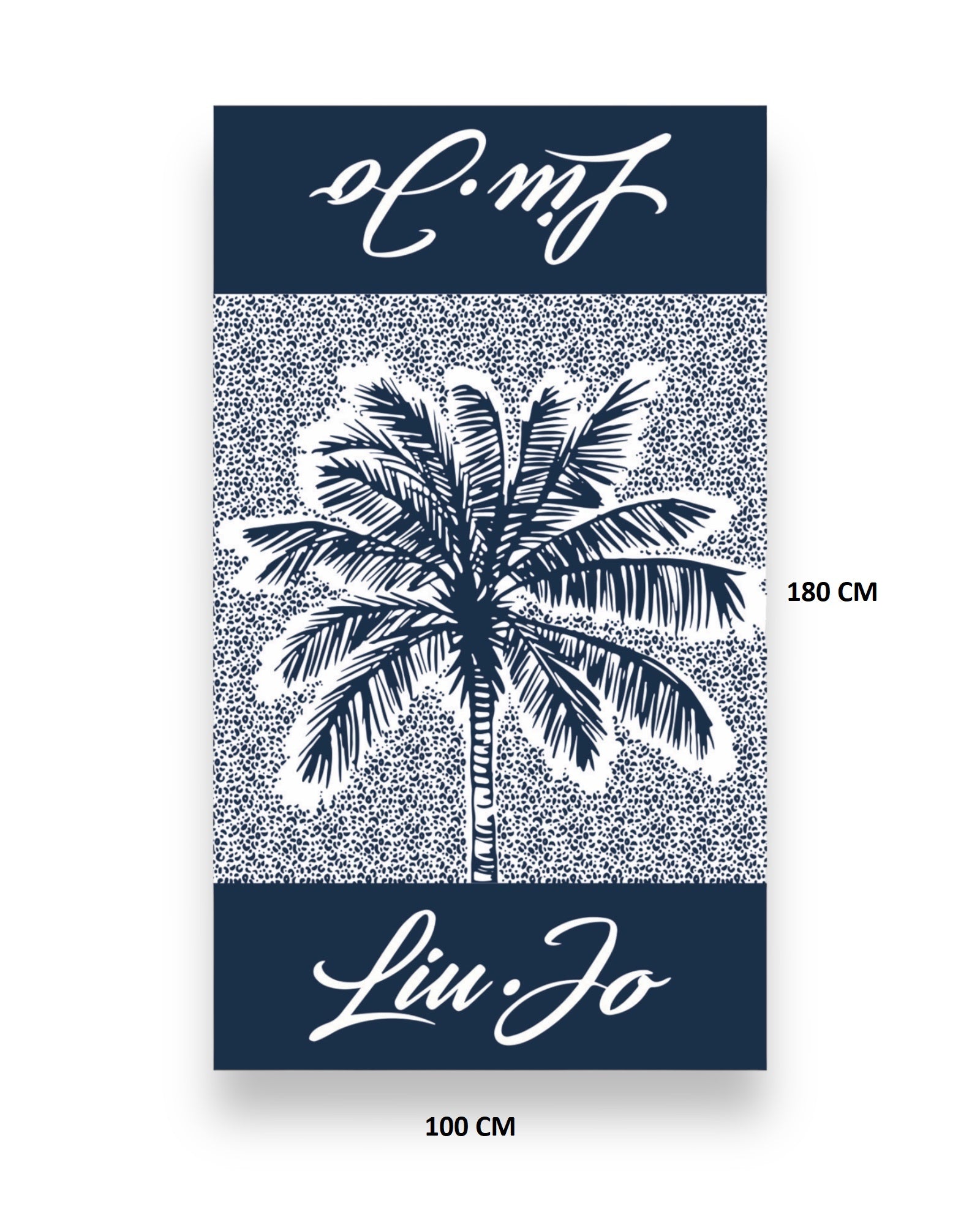 Liu jo beach towel in cotton terry 100x180cm Art. Palms