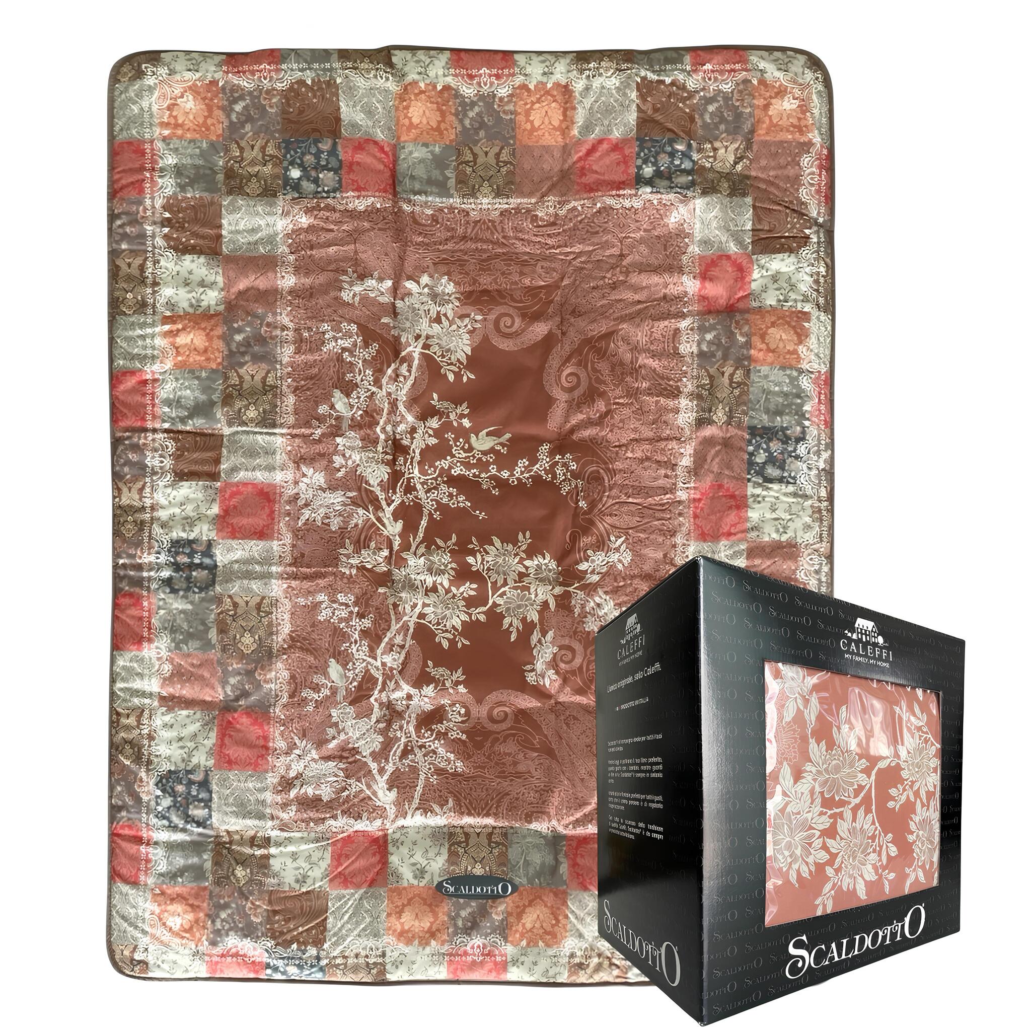 Caleffi Scaldotto Berry Plaid Imbottito 130x170 cm in 100% Cotone Colore Ambra