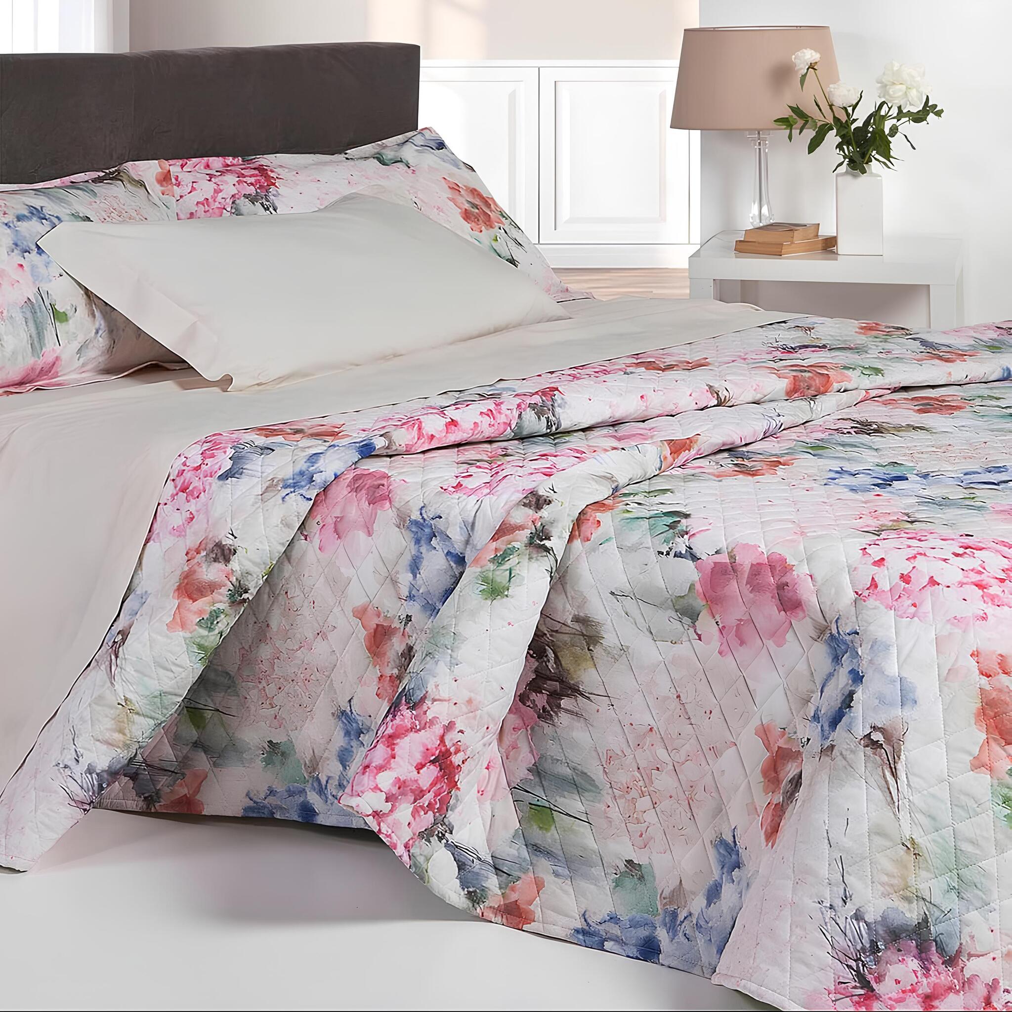 Copriletto Primaverile In Cotone - Design Princess Flowers Per Camera Da Letto - Foto 14