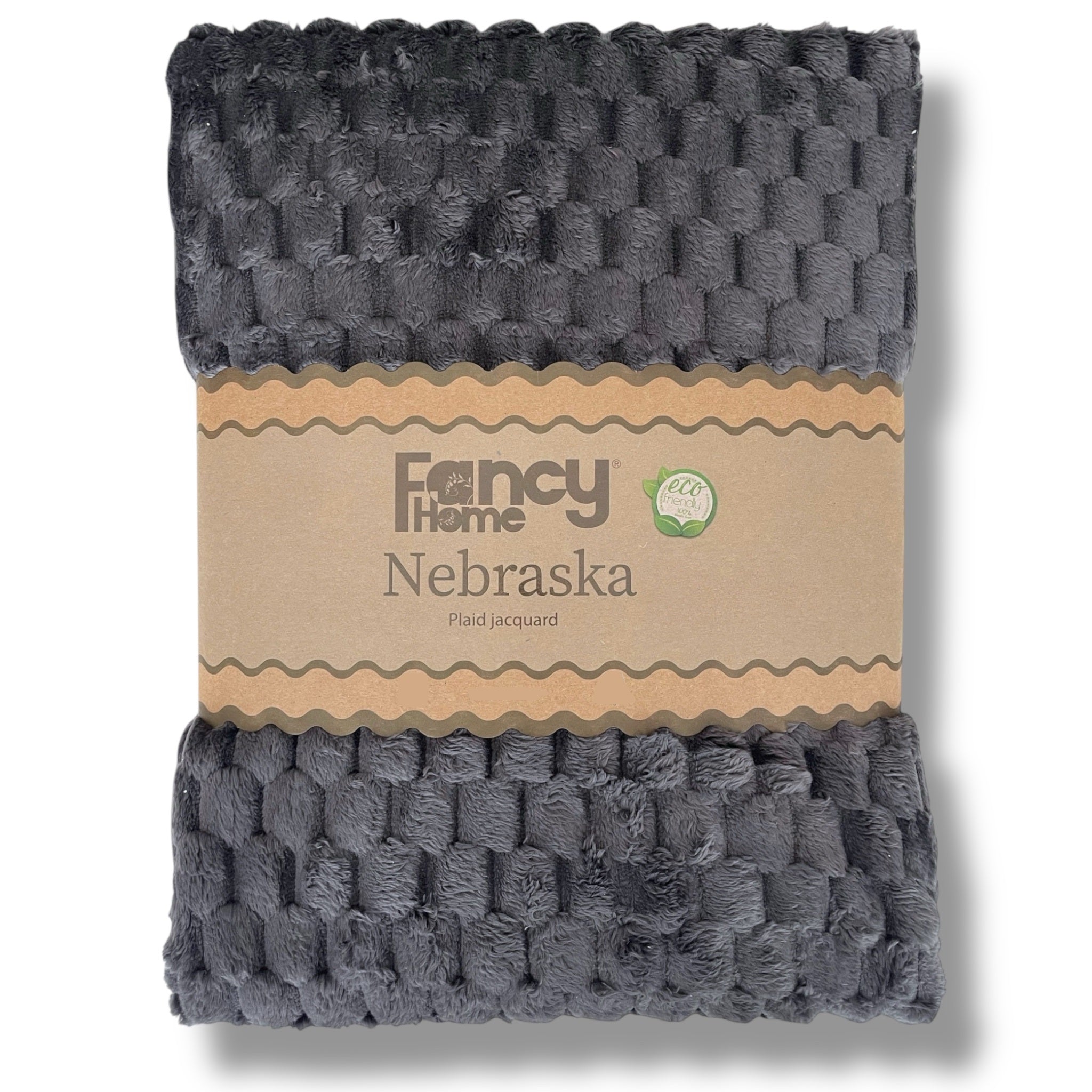 Plaid Admas chenille velvet blanket with sherpa back Art. 69028