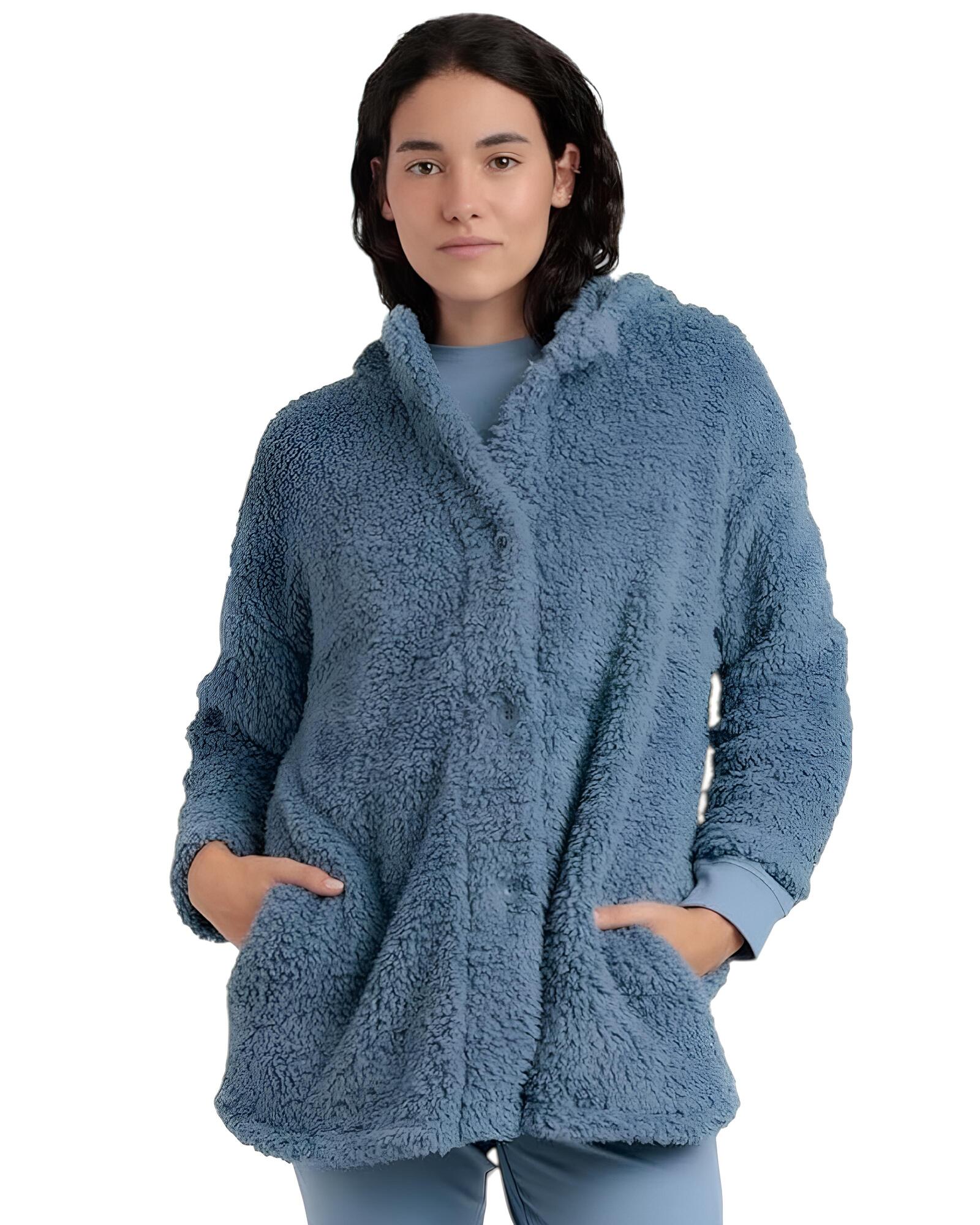 Vestaglia donna invernale in pile shearling con cappuccio Admas Art. 57542