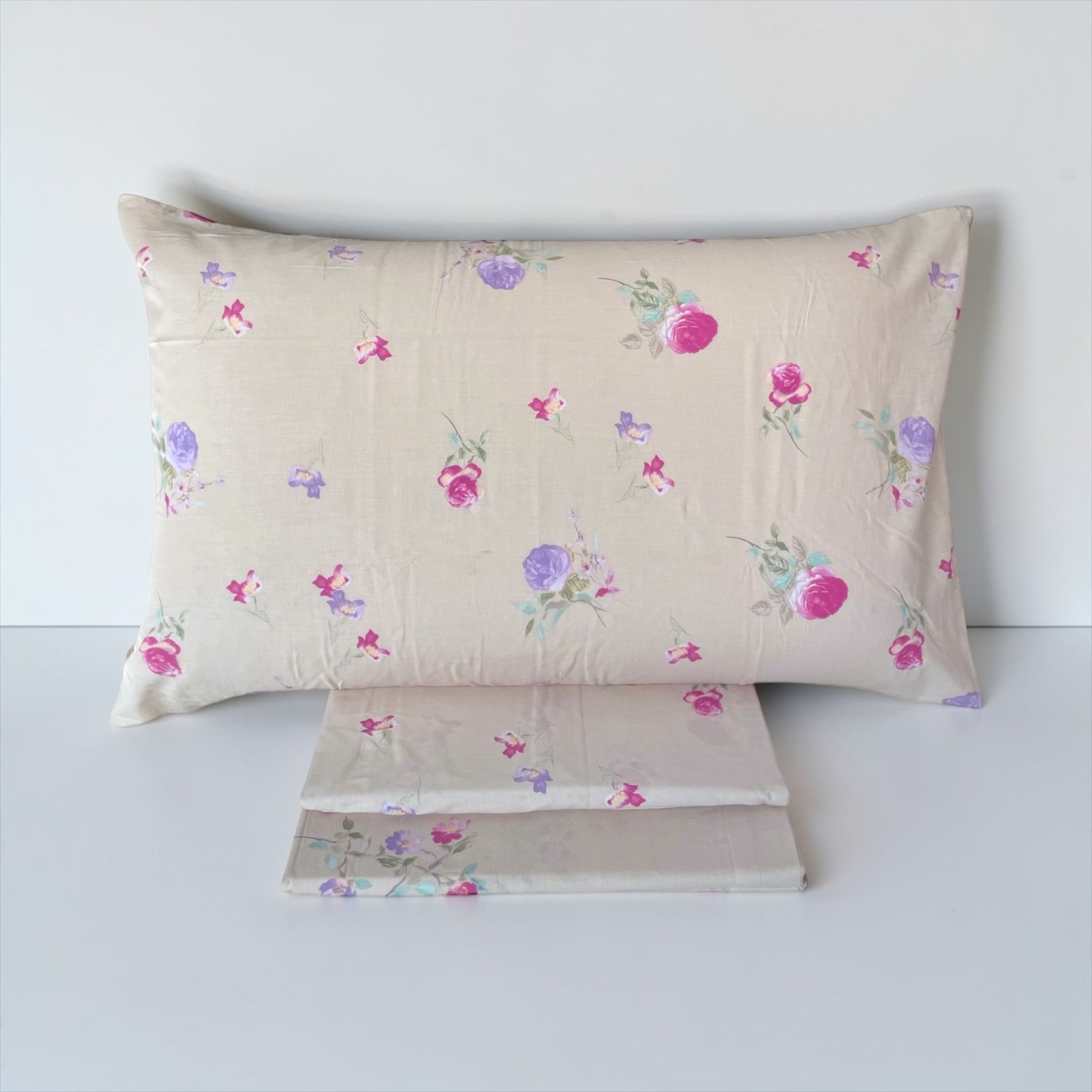 Completo Lenzuola Matrimoniali Caleffi in 100% Cotone Art. Flora