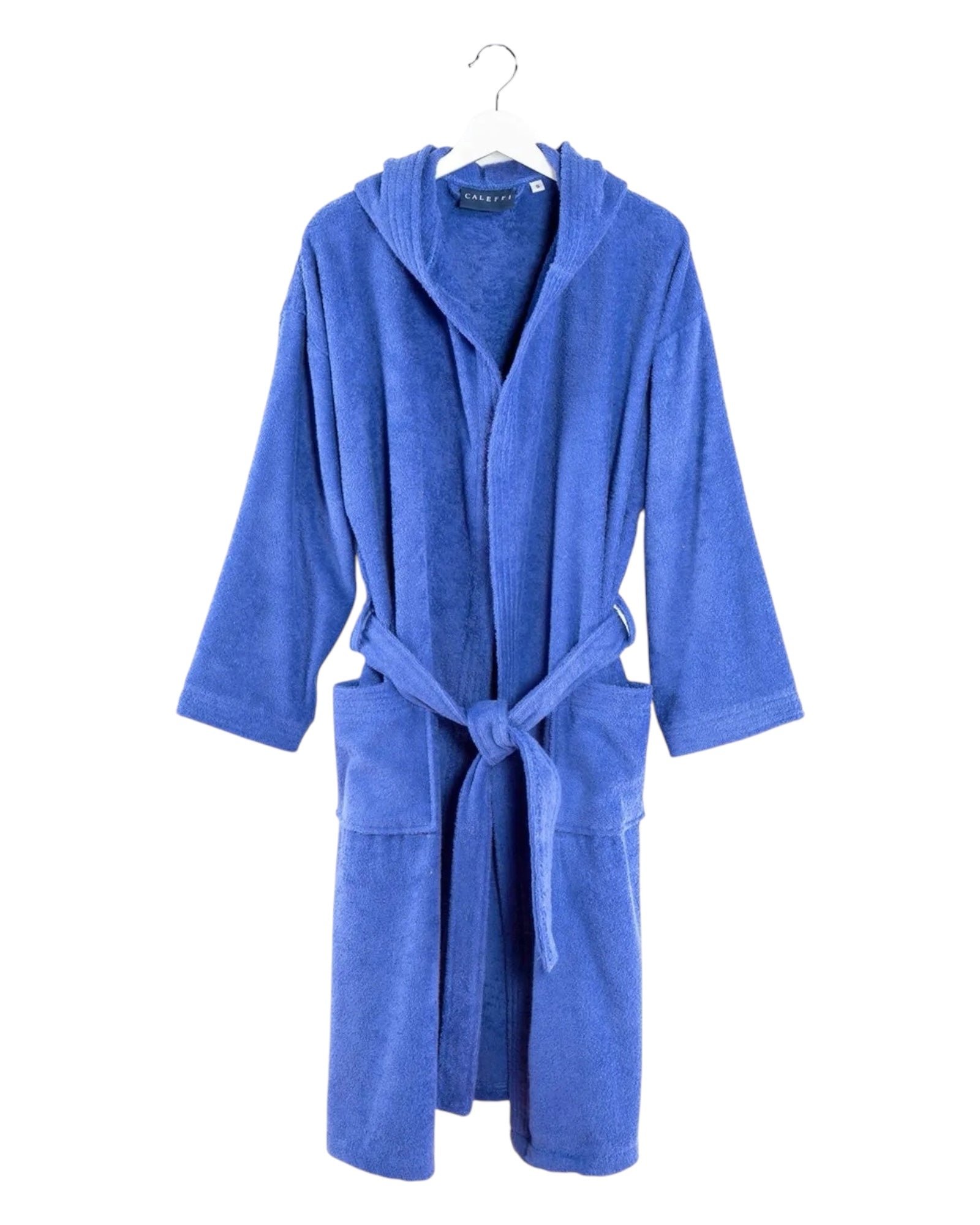 Bassetti Pop Color Unisex Bathrobe in 100% Cotton Terry Col. Bosco