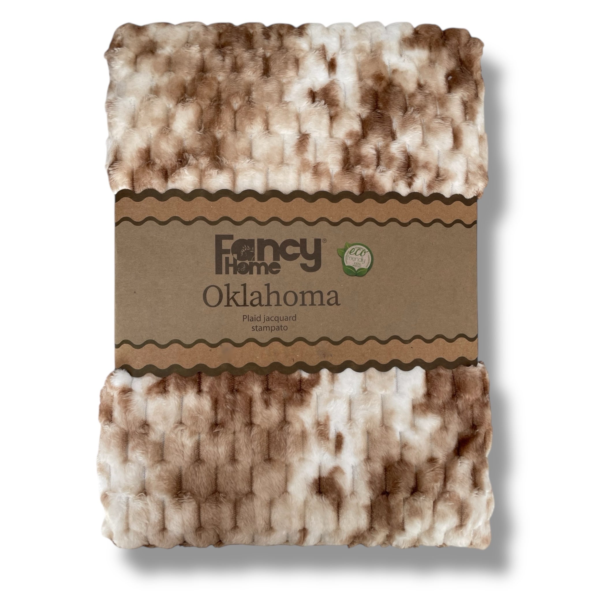 Plaid invernale Fancy Home Art. Oklahoma in Coral Fleece 193x193 cm