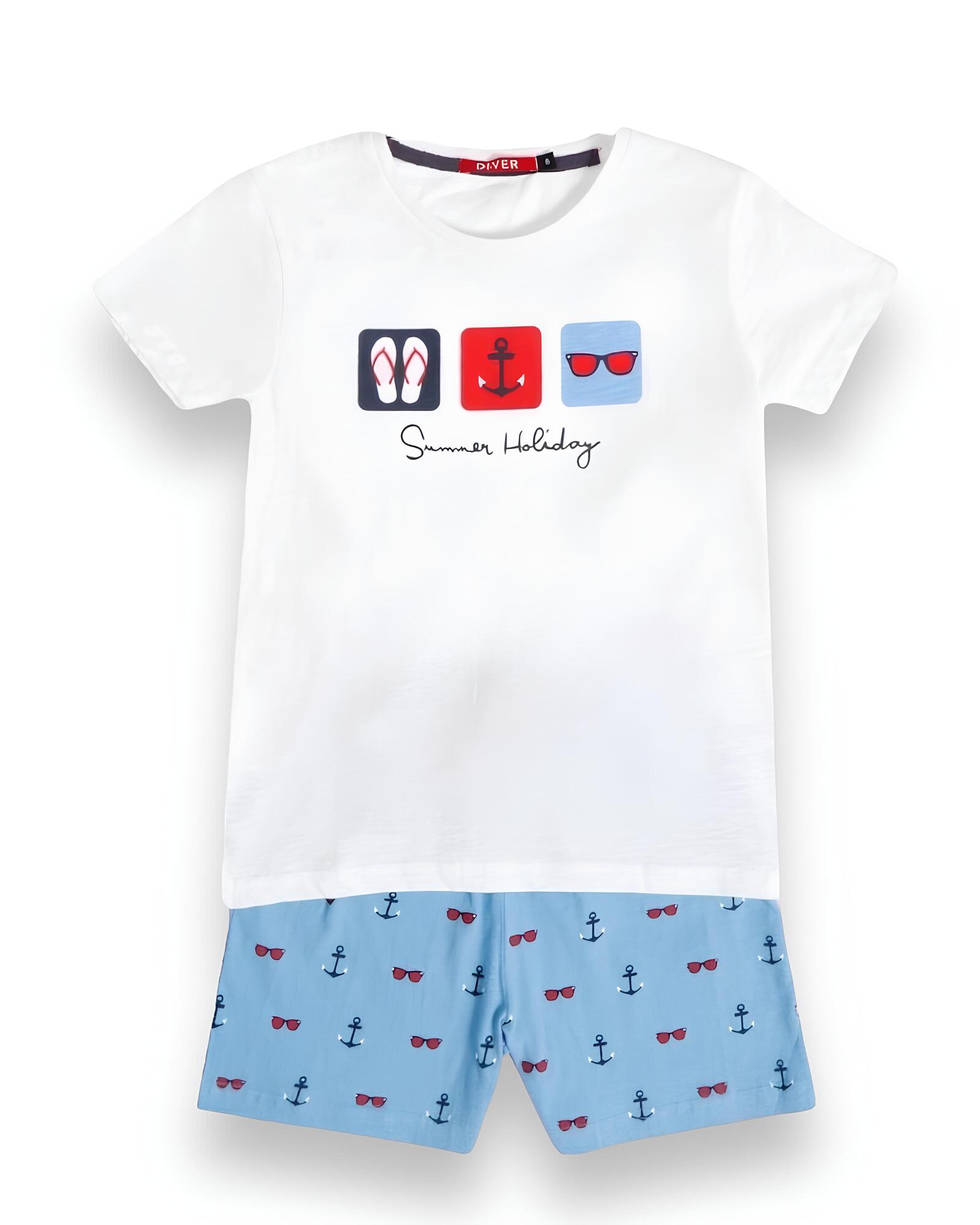 Pigiama bambino primavera estate in cotone di Admas Art. 60878