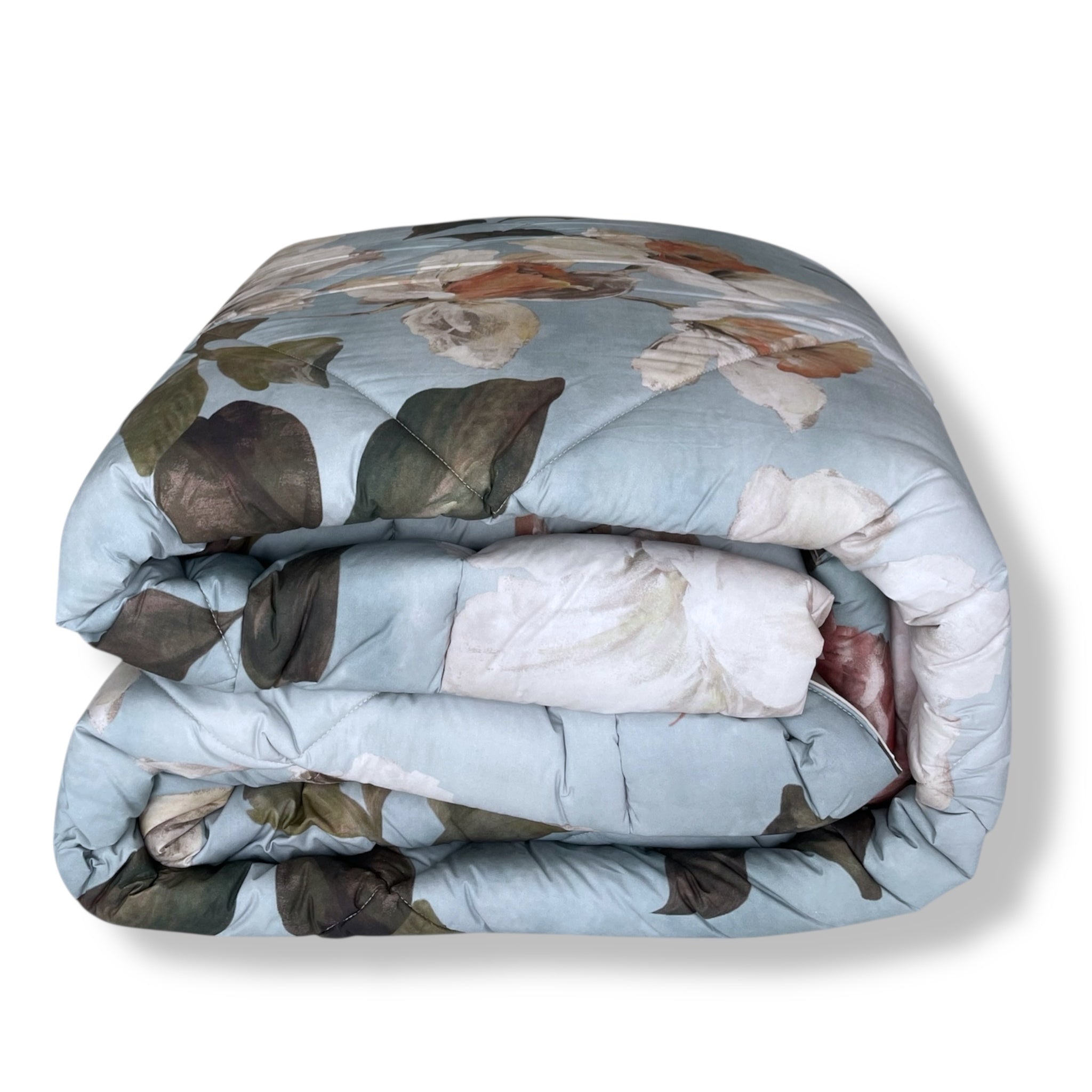 Trapunta invernale matrimoniale Mirabello in percalle di cotone Art. Vanity Flowers