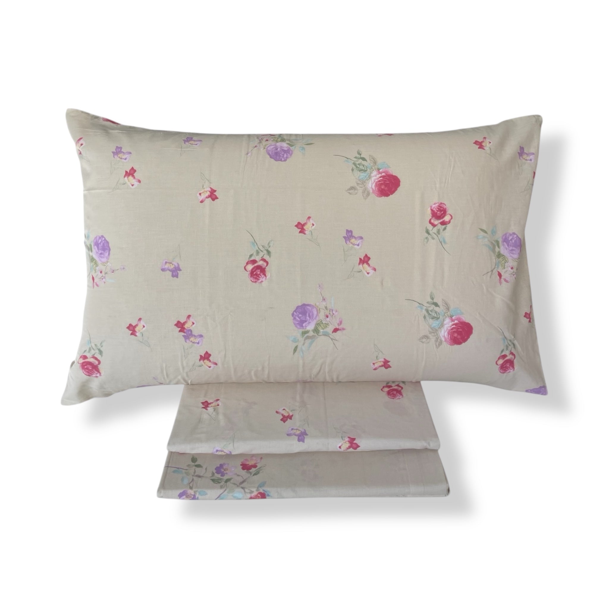 Completo Lenzuola Matrimoniali Caleffi in 100% Cotone Art. Flora