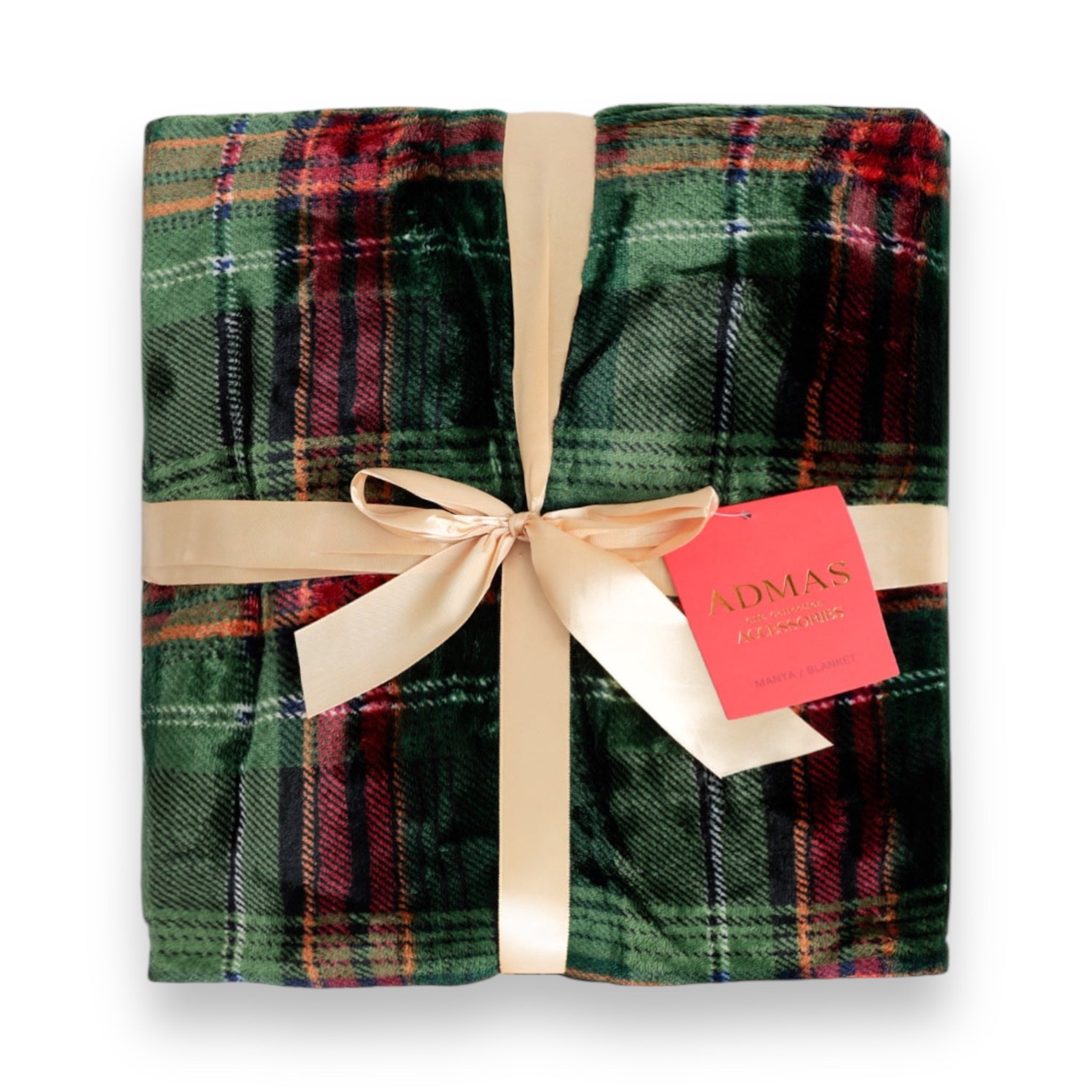 Plaid Admas Natalizio in pile vellutato e retro in sherpa Art. 69058