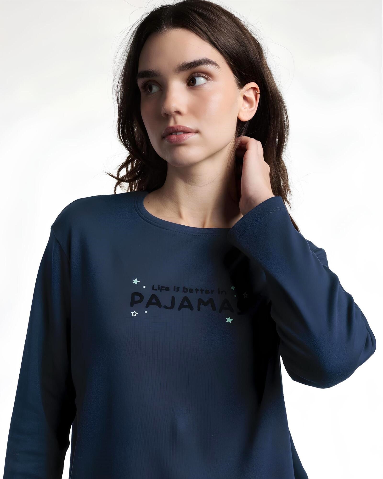 Pigiama donna invernale in caldo cotone di Admas Art. 63593