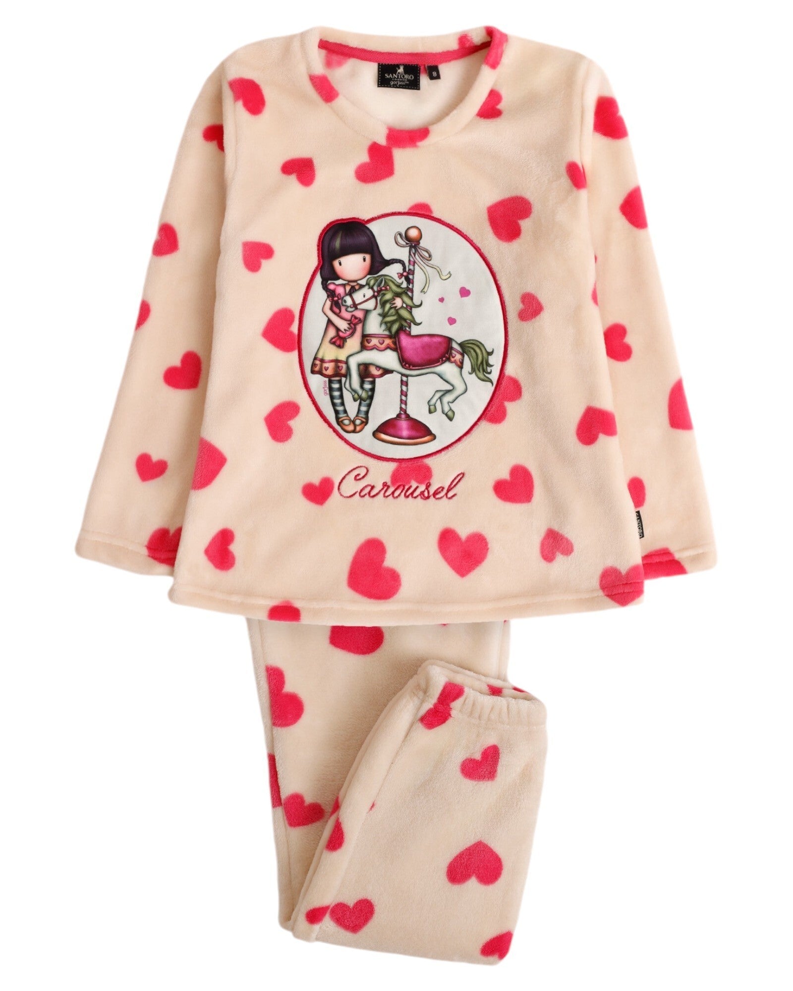 Pigiama bambina Santoro Gorjuss invernale in Coral Fleece Art. 62410