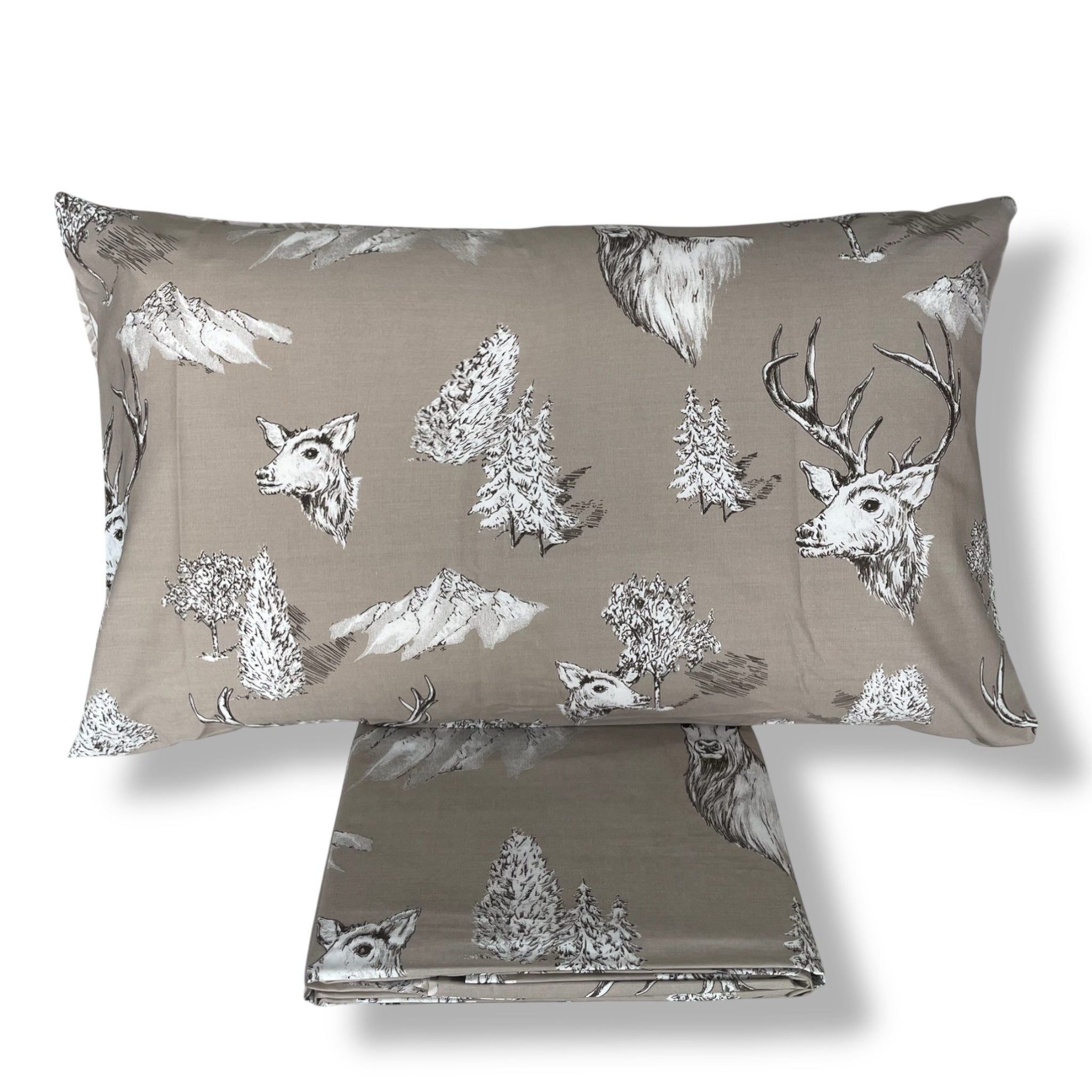 Zambaiti Parure copripiumino Matrimoniale Art. Deer 100% Cotone