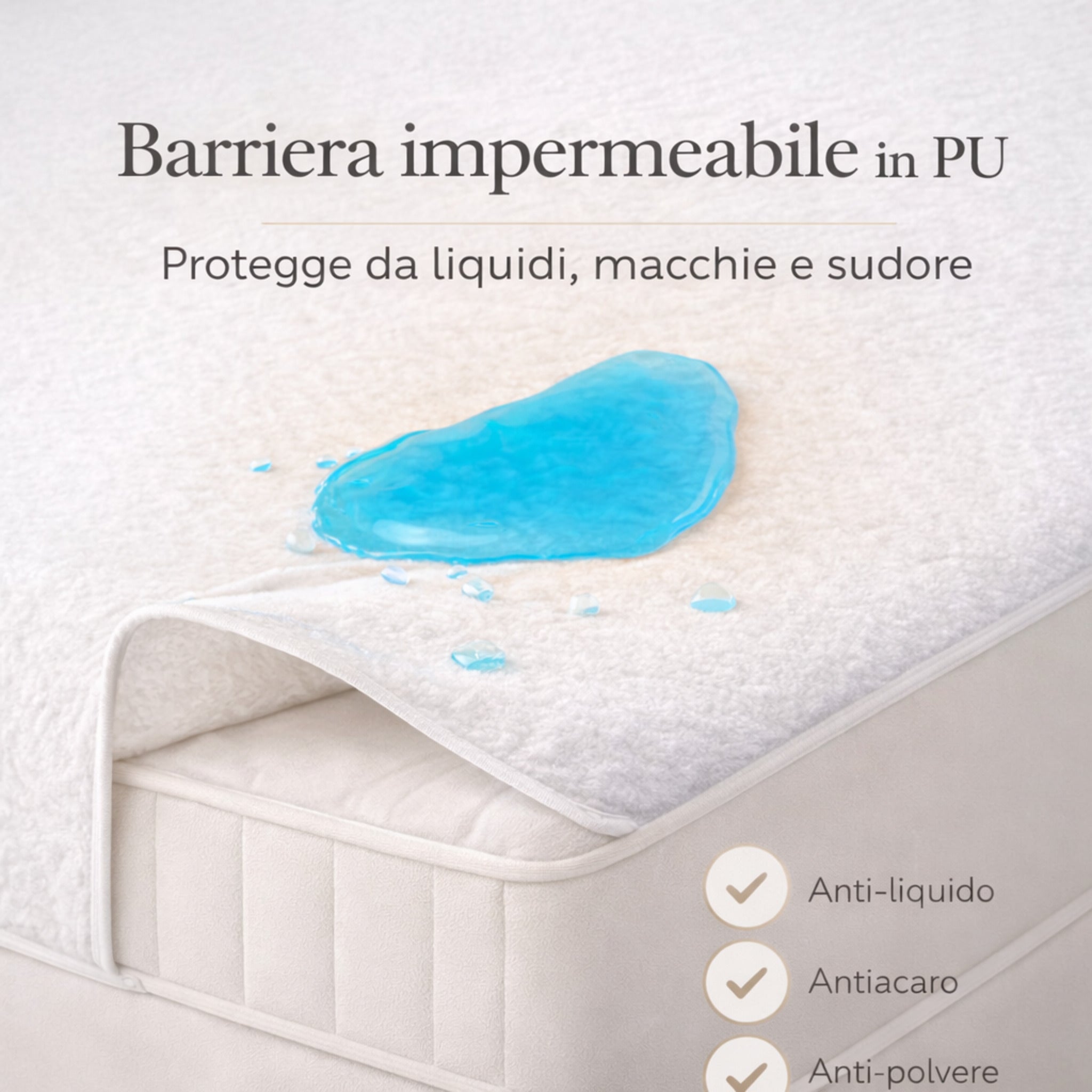 Coprimaterasso impermeabile Zambaiti Art. Feel Antiacaro dimensioni varie