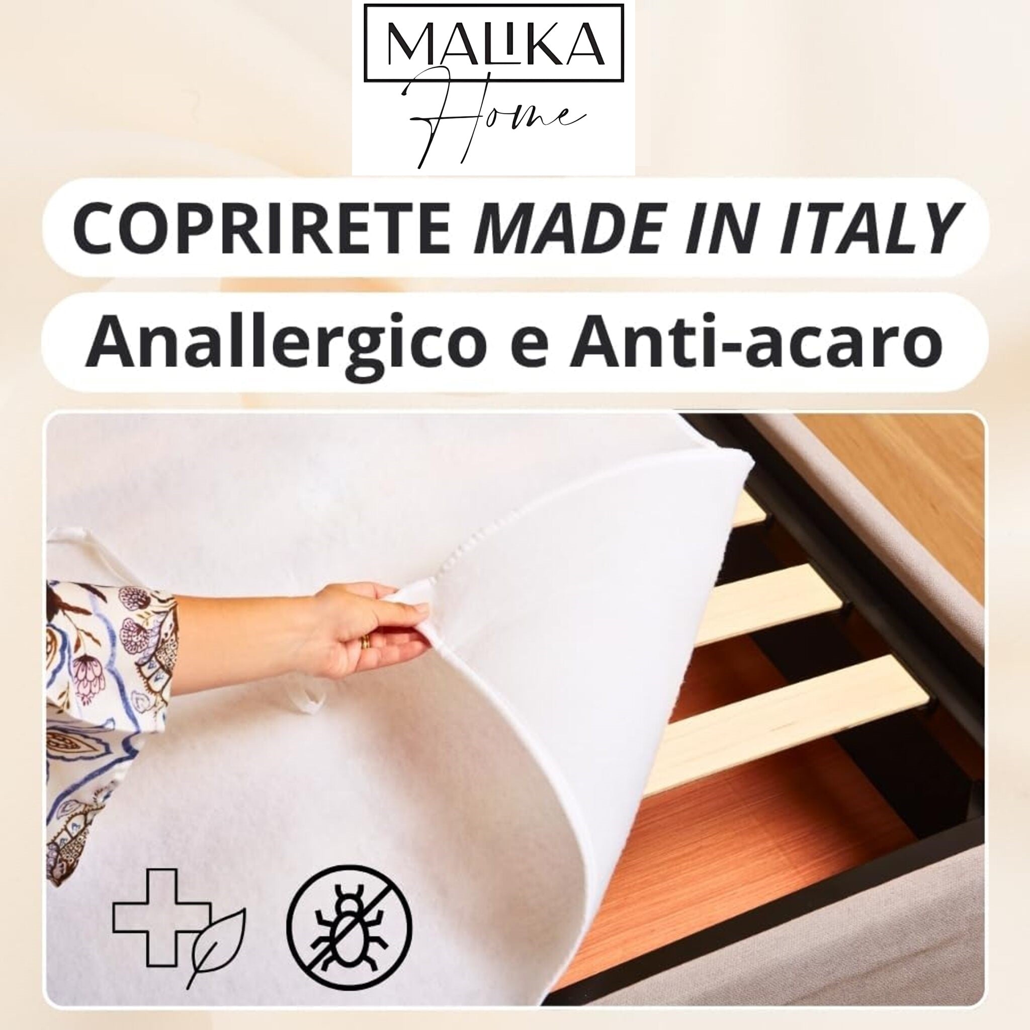 Zucchi mattress cover in jacquard cotton jersey terry