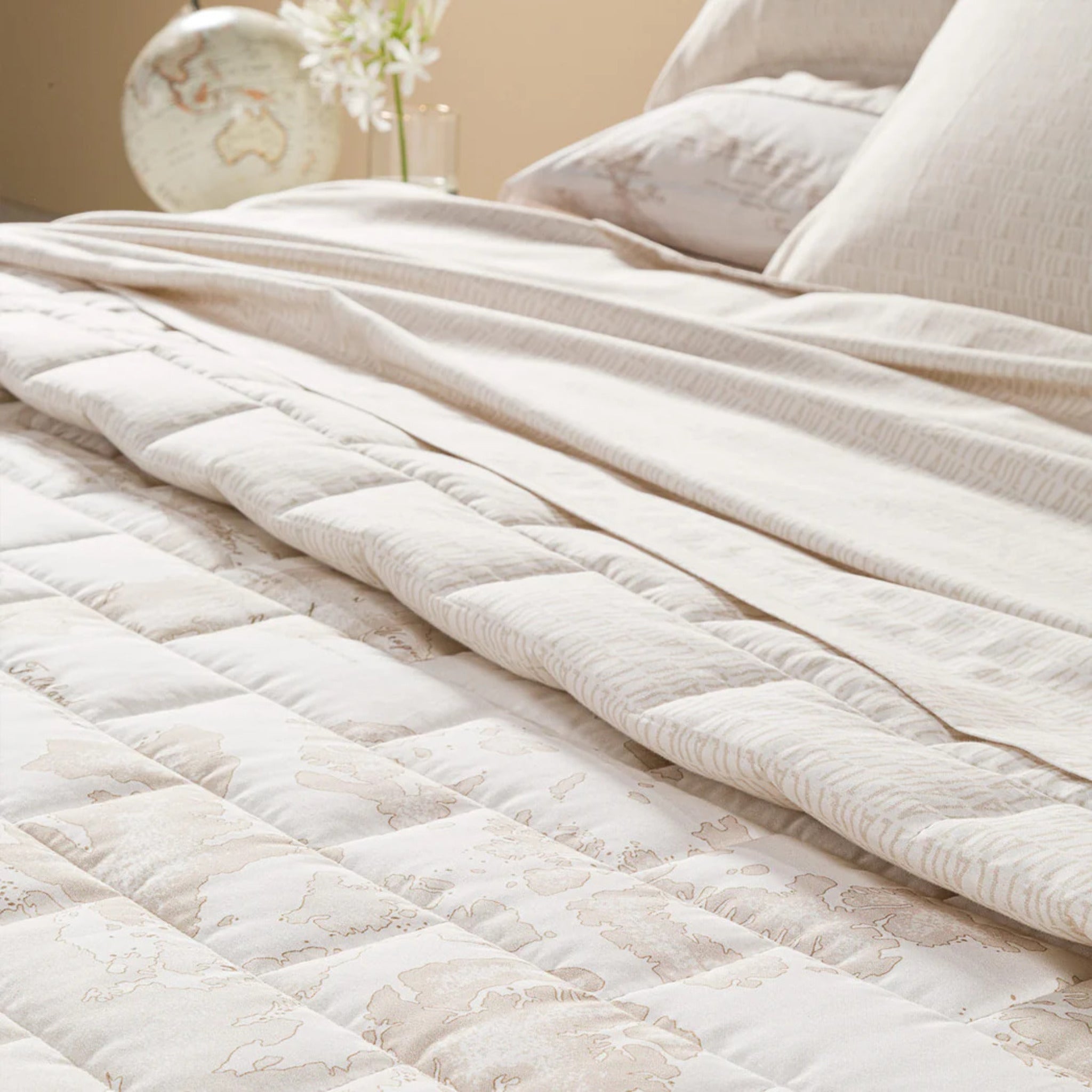 Quilted Double Bedspread in Cotton Bassetti Granfoulard Art. Mergellina