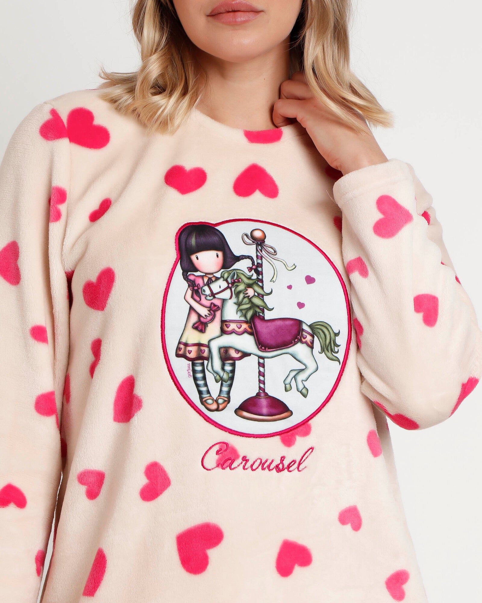 Pigiama donna Santoro Gorjuss invernale in Coral Fleece Art. 62385