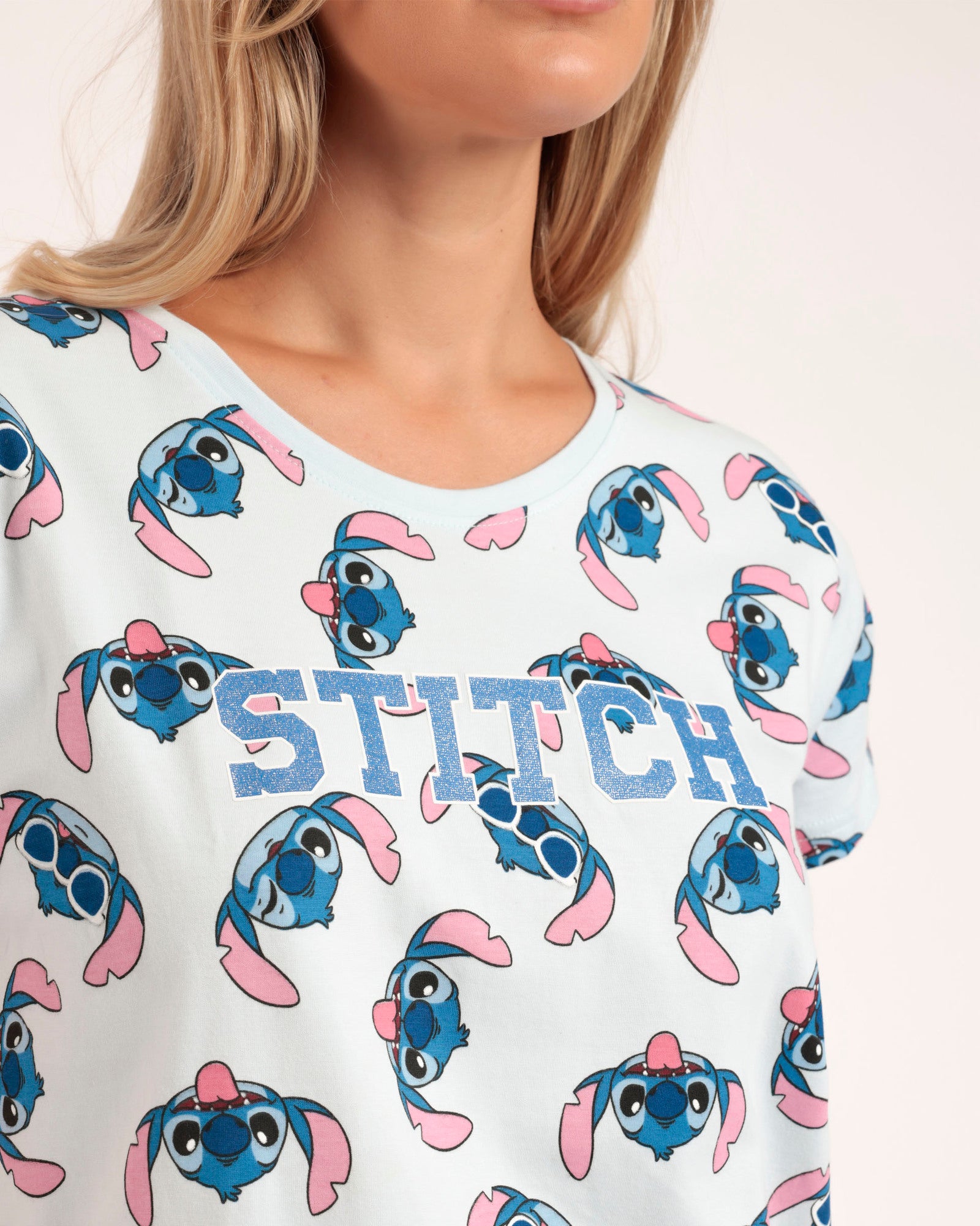 Pigiama Donna estivo Disney Lilo & Stitch in cotone Art. 63279