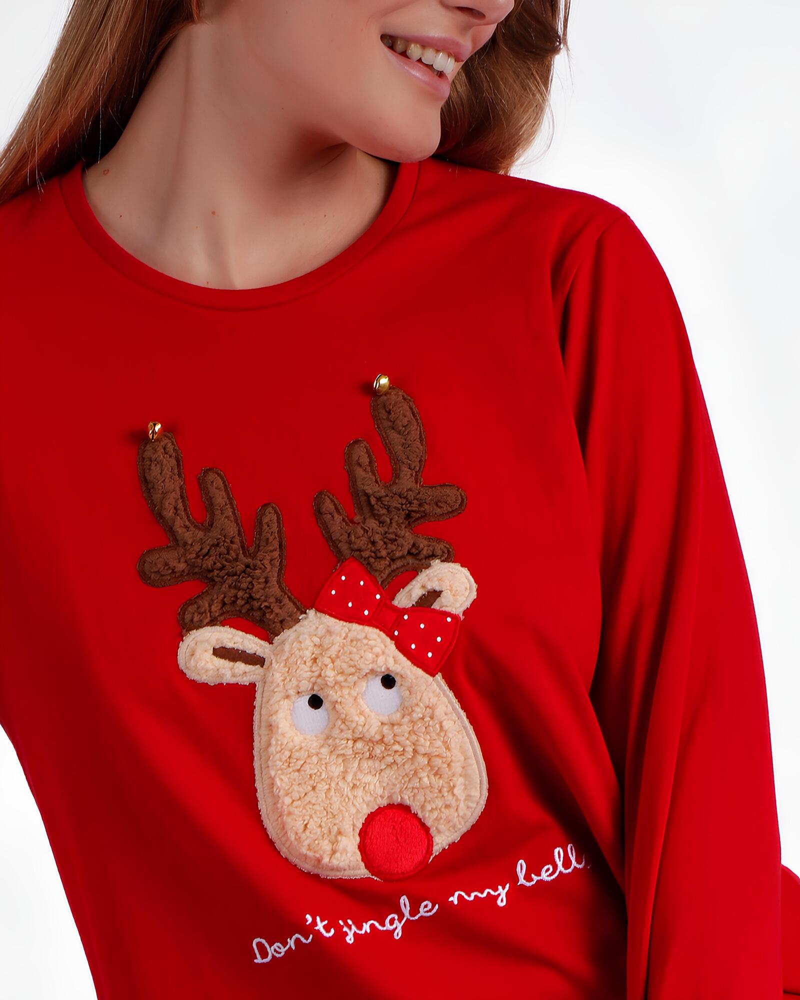 Pigiama donna invernale in caldo cotone natalizio di Admas Art. 60069