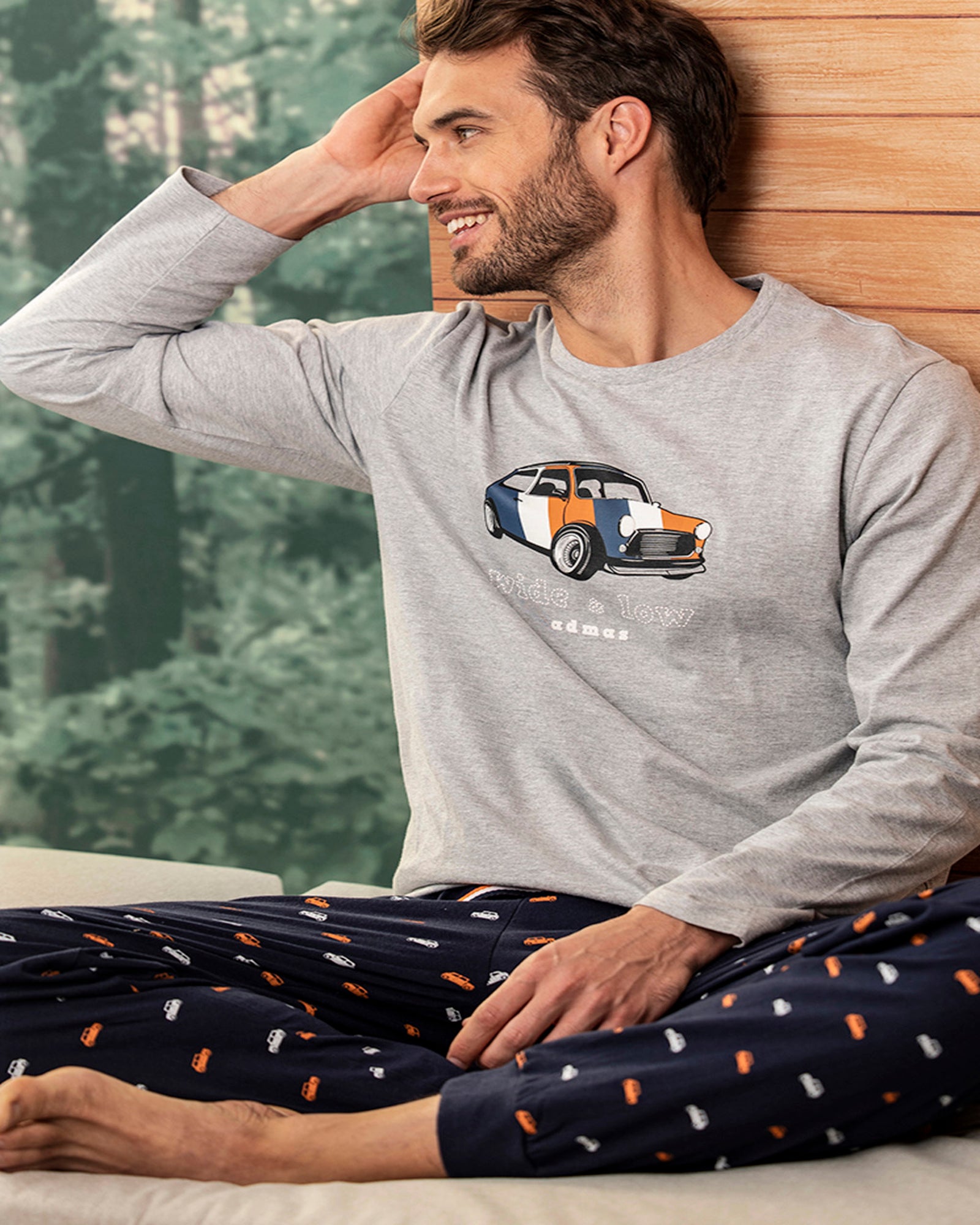 Winter men's pajamas in warm cotton by Admas Art. 56573