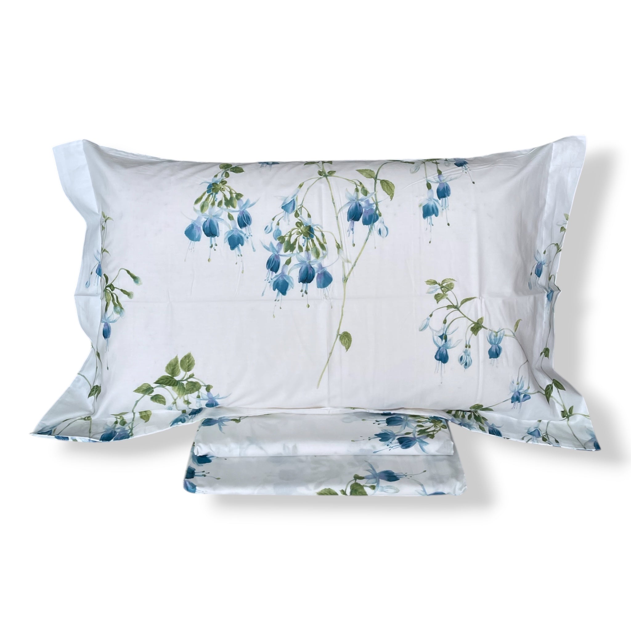 Completo Lenzuola Matrimoniali in Cotone Percalle Mirabello Art. Fuchsia