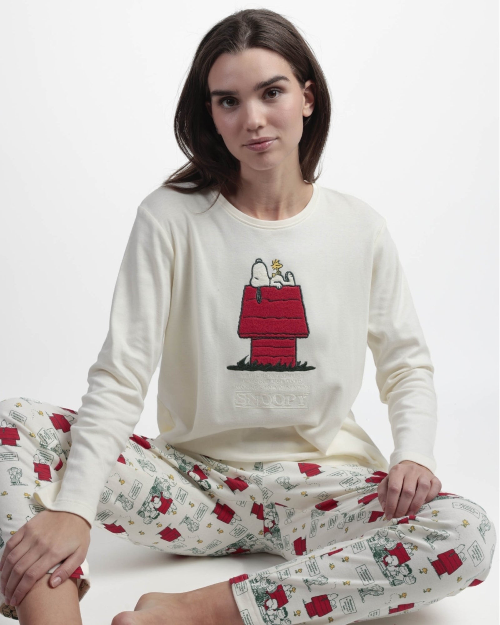 Pigiama Donna Invernale Snoopy in caldo cotone di Admas Art. 63241