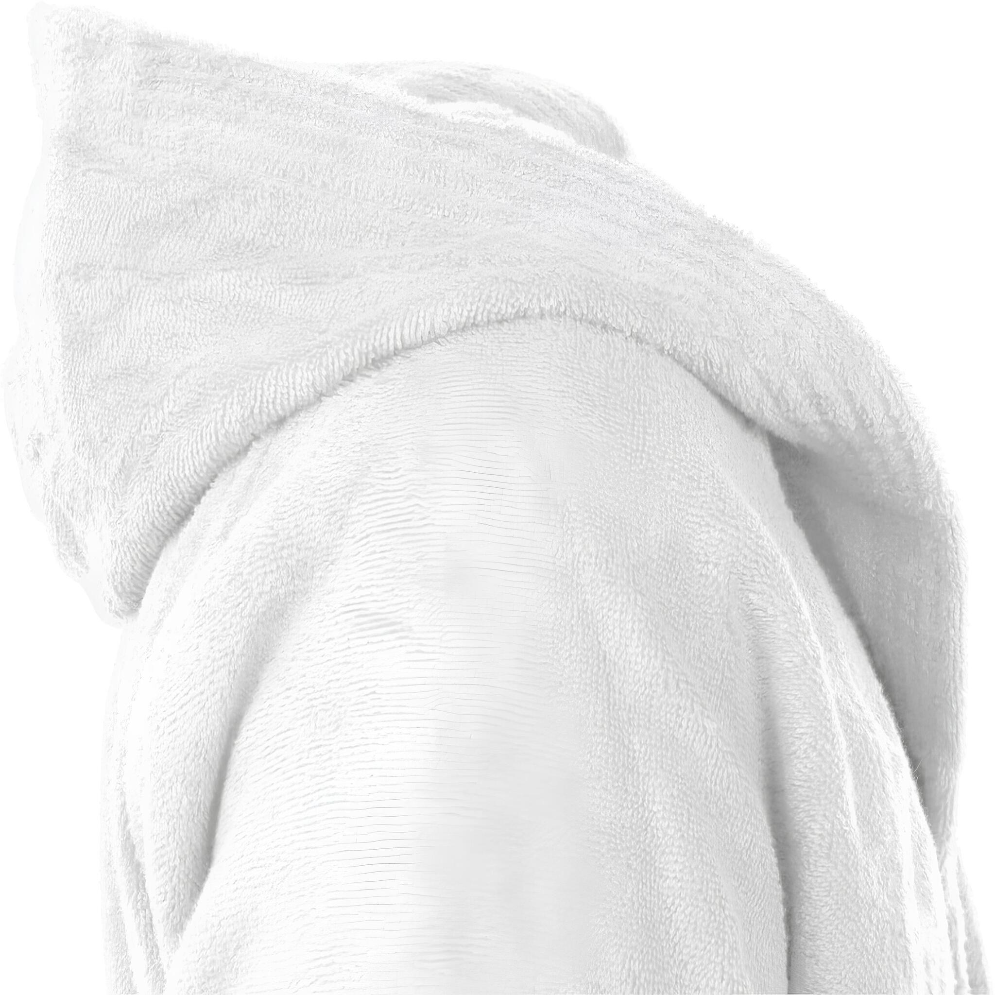 Bassetti Pop Color Unisex Bathrobe in 100% Cotton Terry Cloth. White