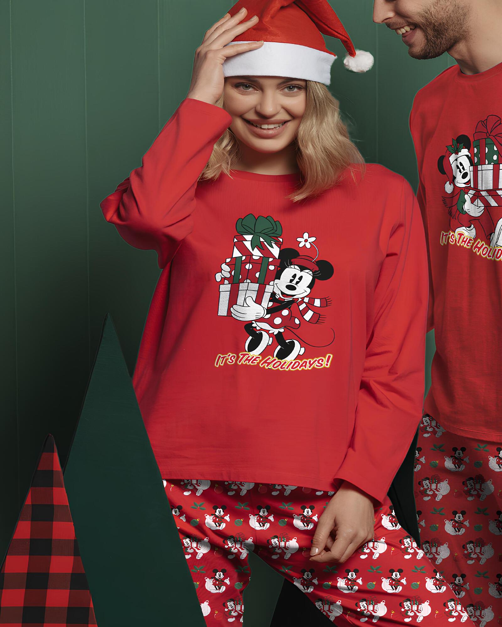 Disney winter women's pajamas in warm Christmas cotton Art. 60577