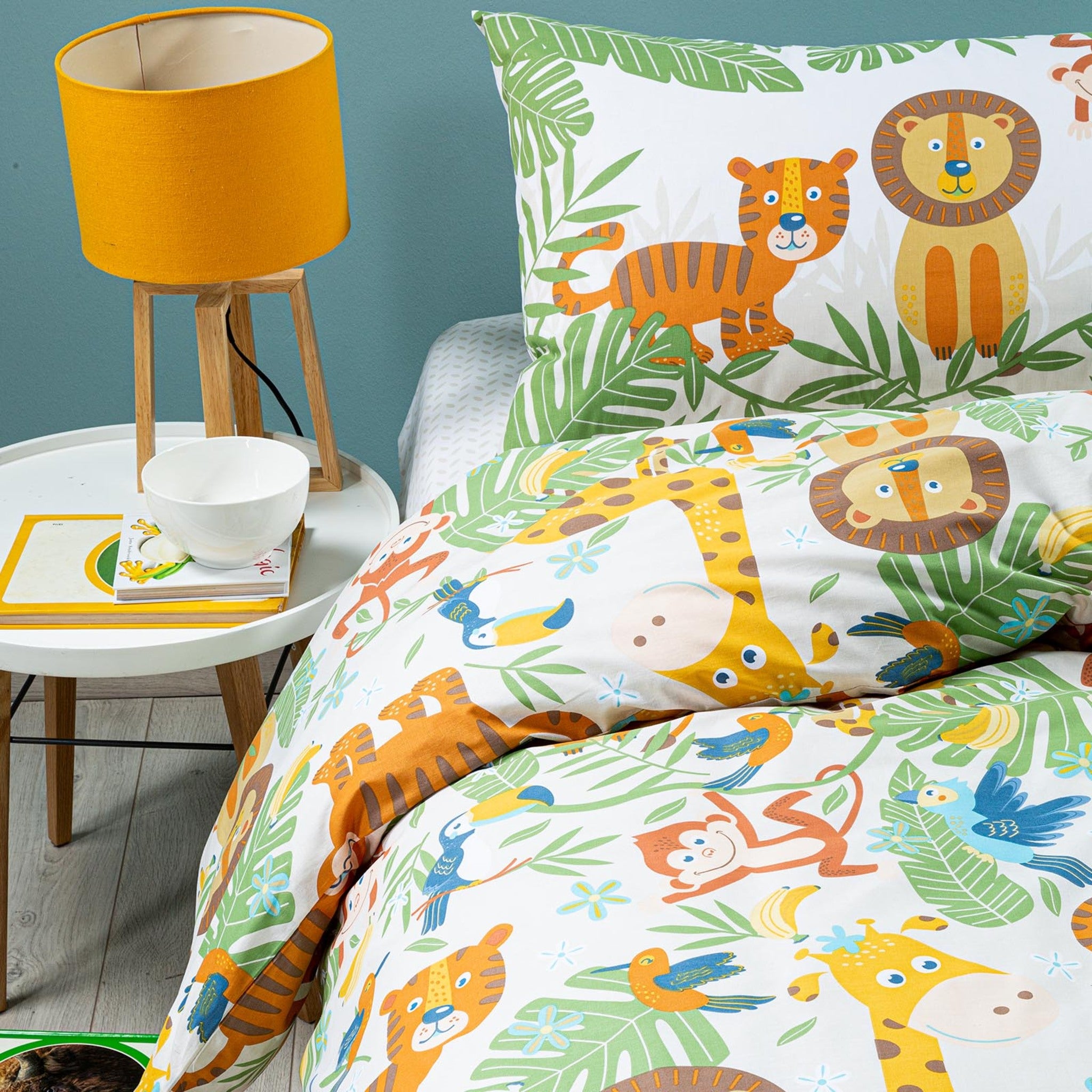 Completo copripiumino per Letto Singolo in cotone di Caleffi Art. Tropical