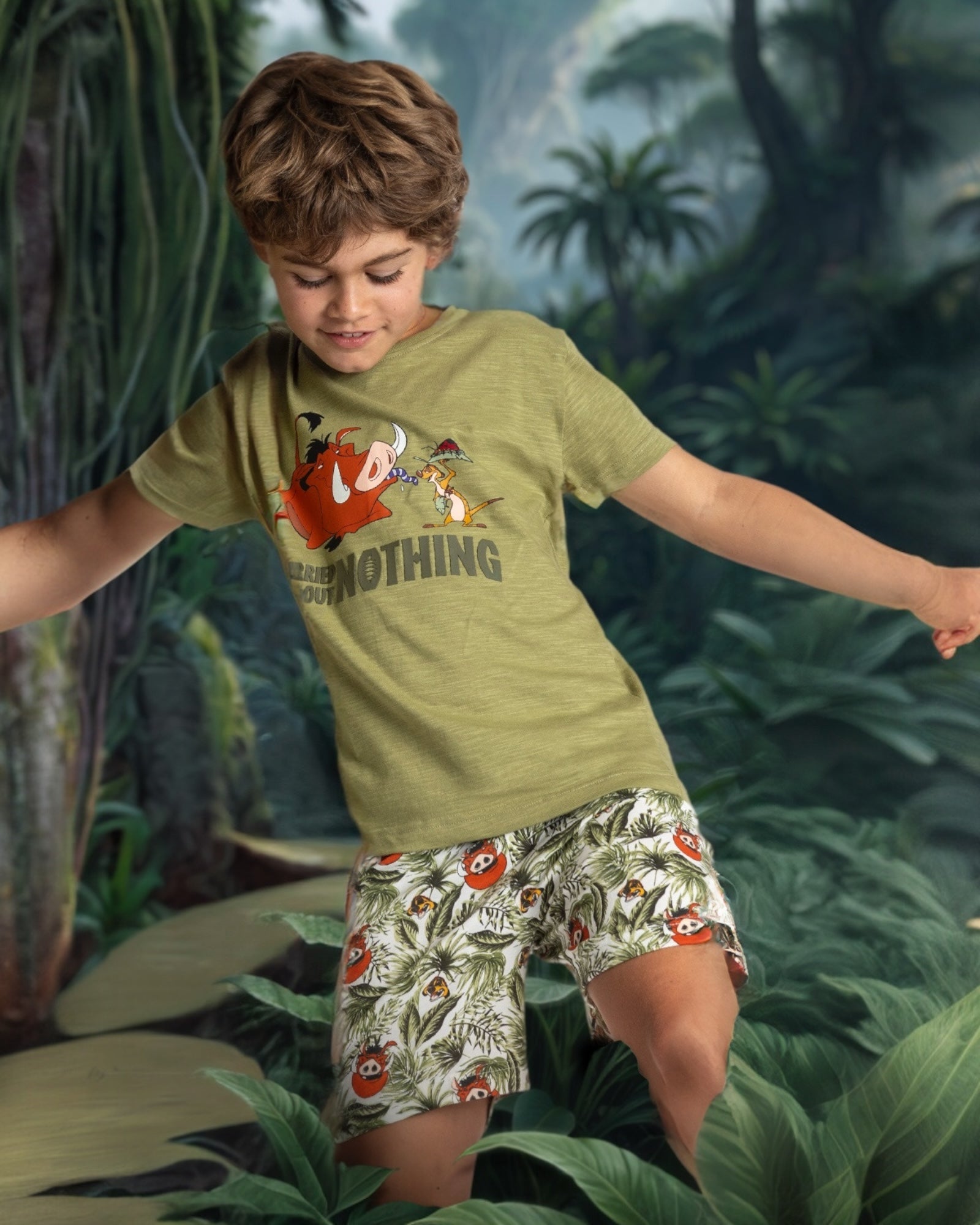 Pigiama bambino estivo Disney Re Leone in cotone Art. 63234