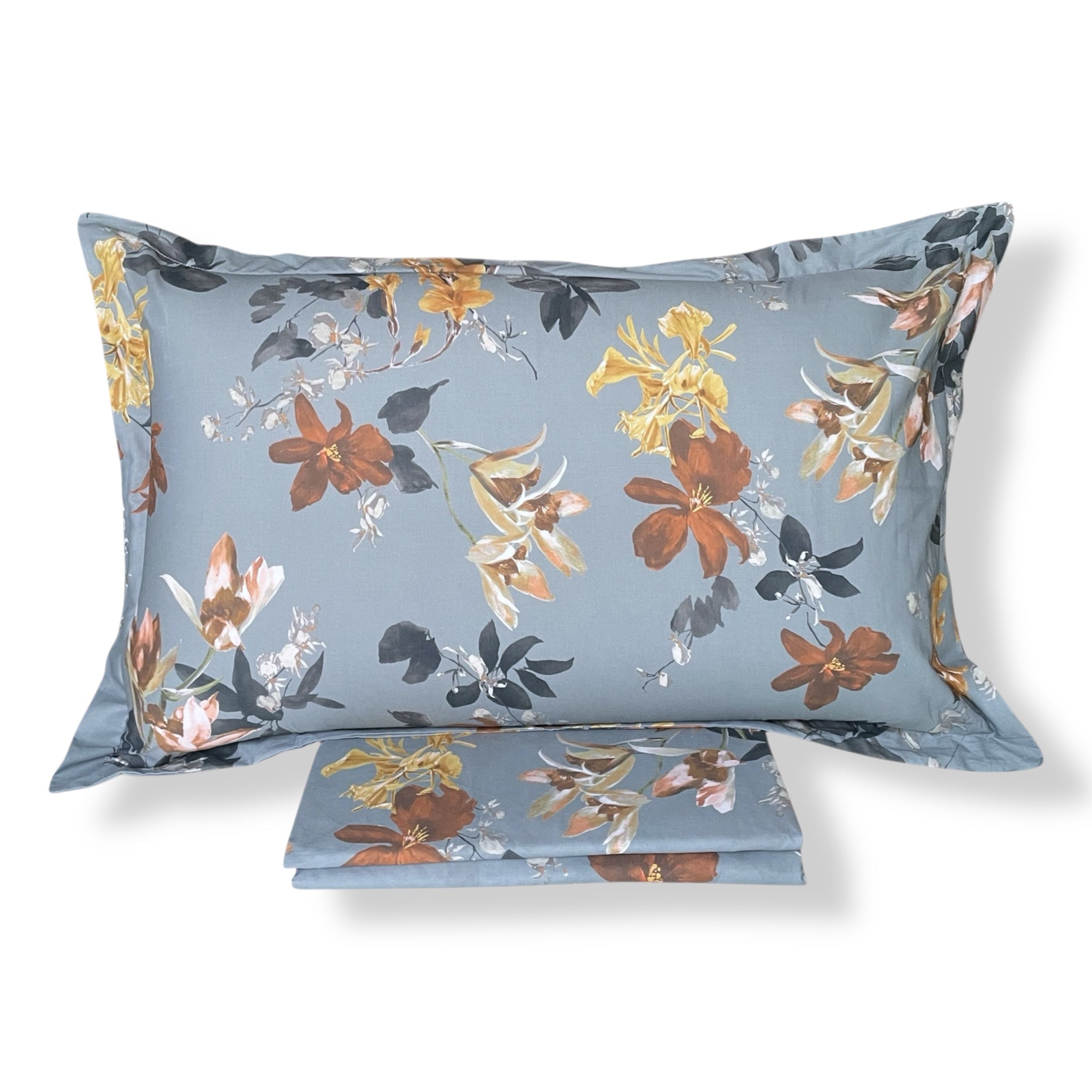 Parure copripiumino matrimoniale Mirabello in cotone percalle Wild Orchid