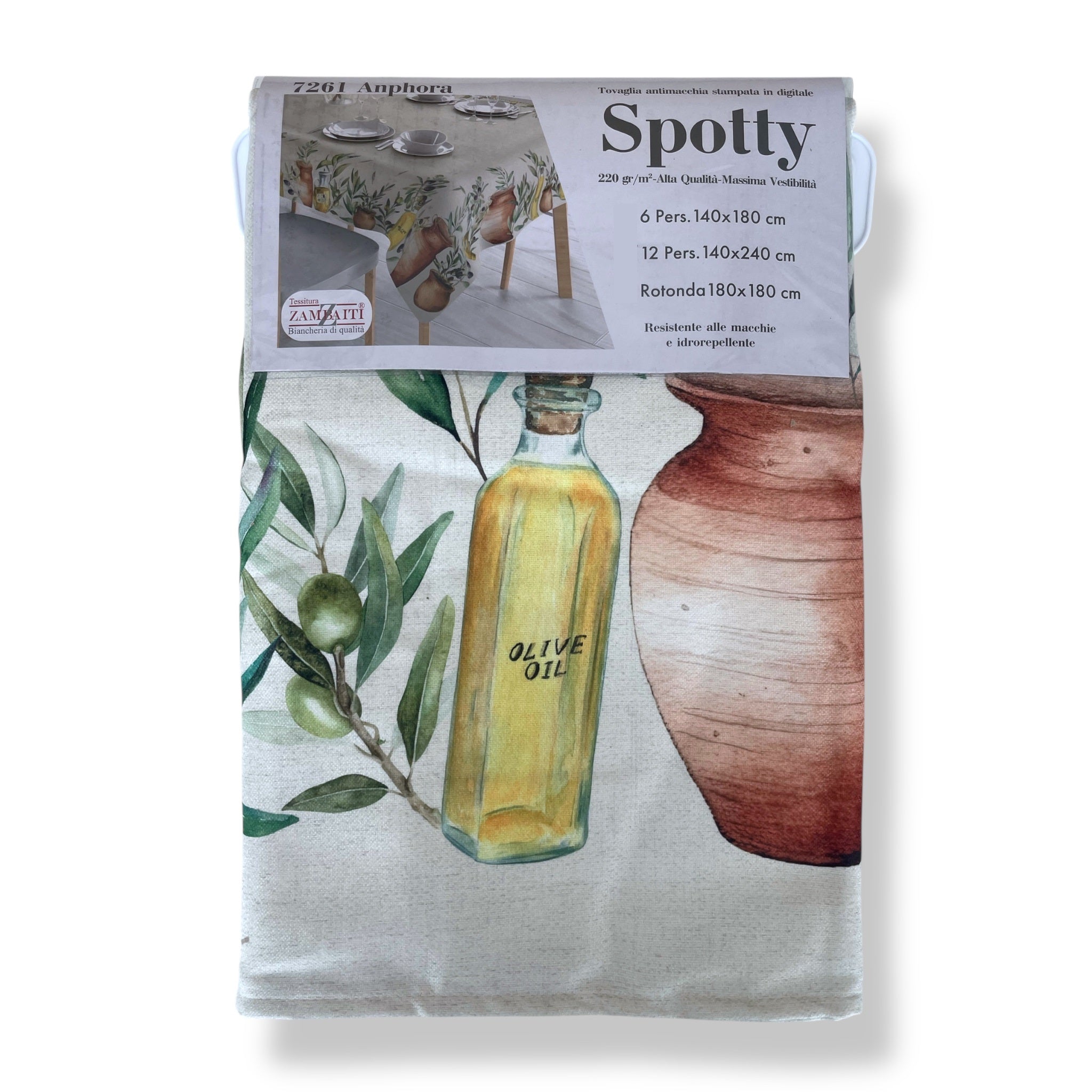 Tovaglia Antimacchia 140x240cm stampa digitale Zambaiti Art. Anphora