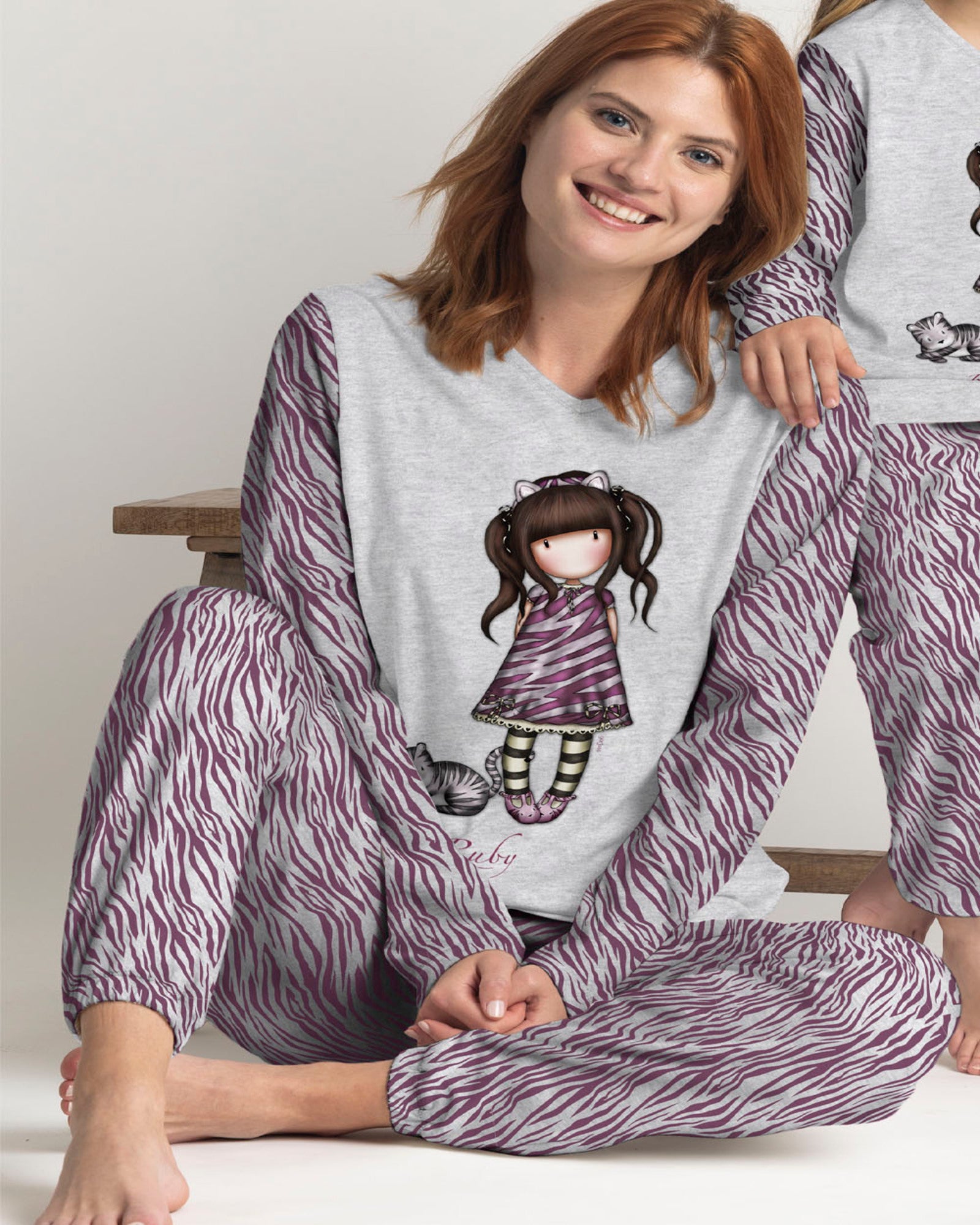 Gorjuss women's winter pajamas in warm cotton by Santoro Art. 60791