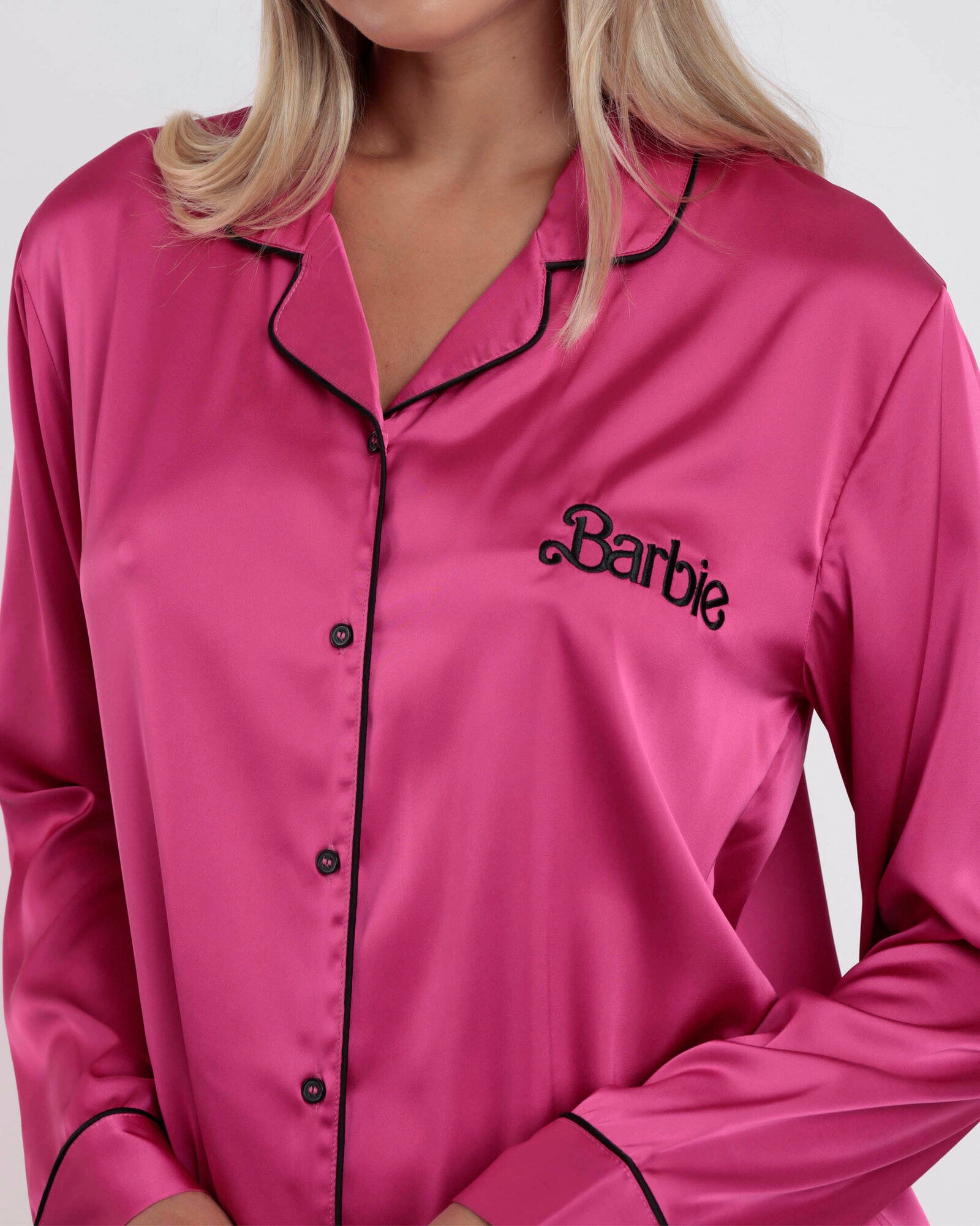 Sanraflic Pigiama da donna in raso, maniche e pantaloni lunghi Borgogna Sanraflic Pigiama da donna in raso, maniche e pantaloni lunghi Borgogna