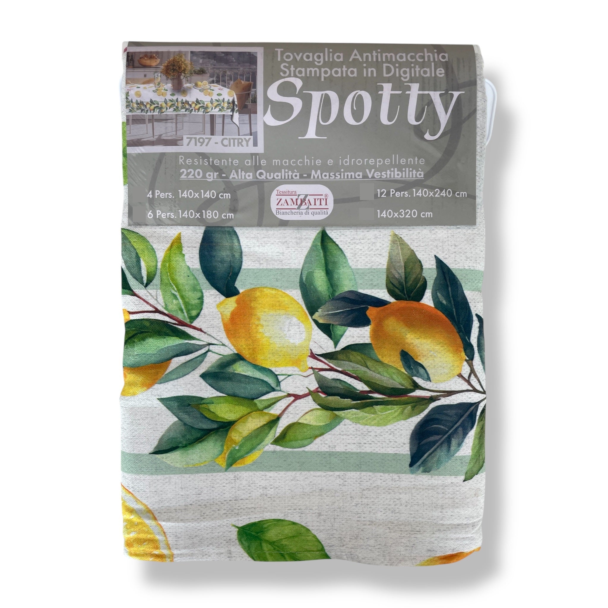 Tovaglia Antimacchia 140x240cm stampa digitale Zambaiti Art. Citry