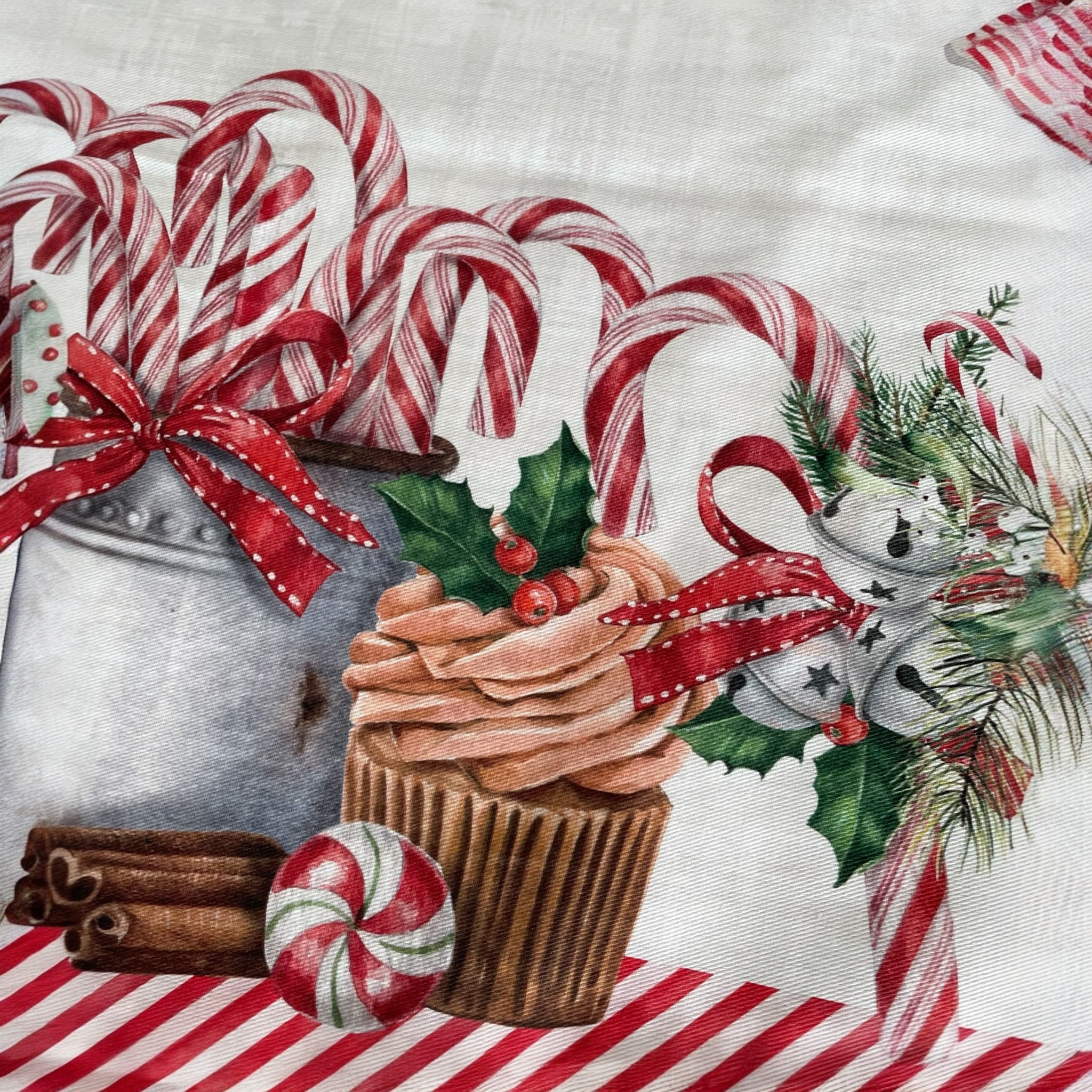 Tovaglia Natalizia rettangolare in cotone panama stampa digitale Art. Candy