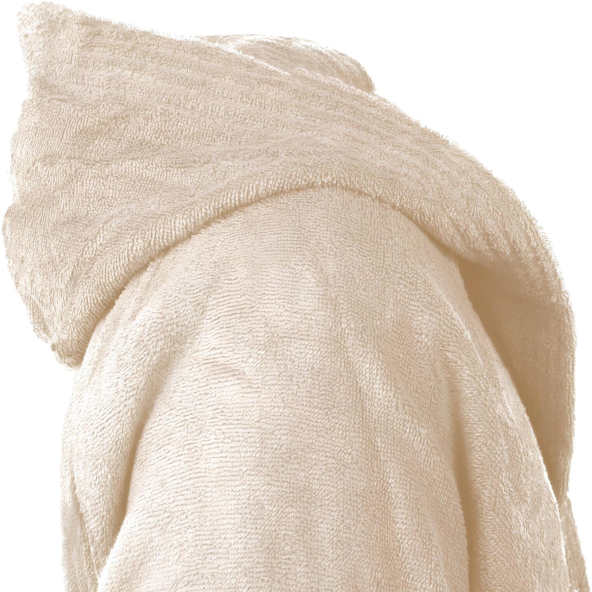 Bassetti Pop Color Unisex Bathrobe in 100% Cotton Terry Col. Ivory