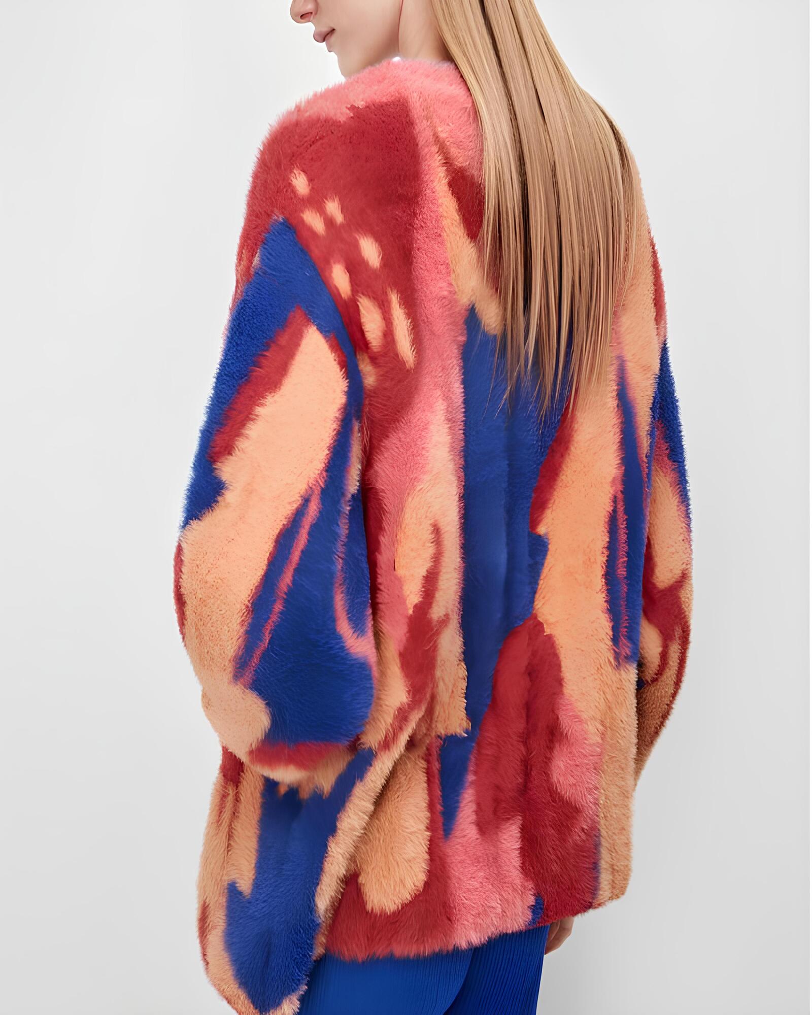 Cardigan donna invernale in pelliccia sintetica di Gisela Art. 20054u