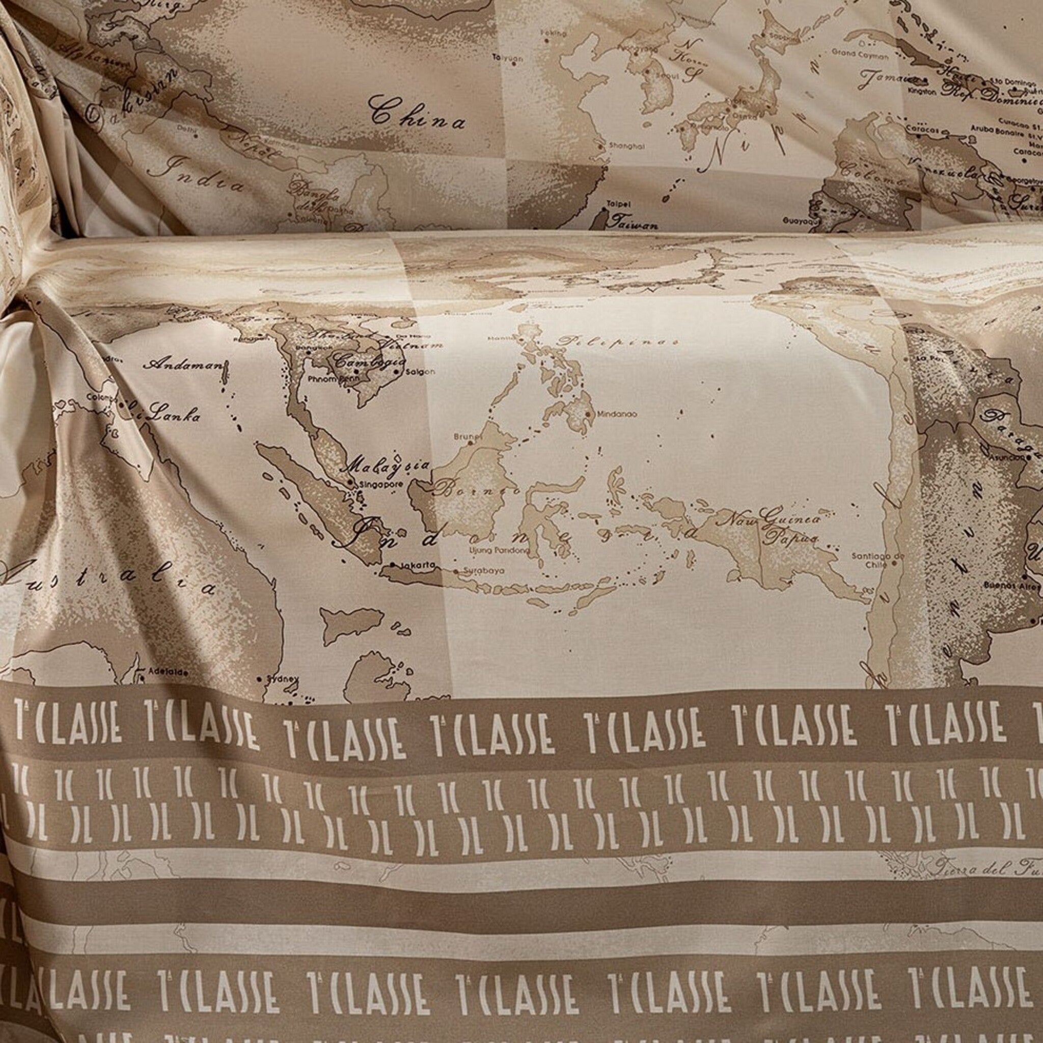 Telo Arredo Copritutto Alviero Martini in raso di cotone Art. Geo Safari