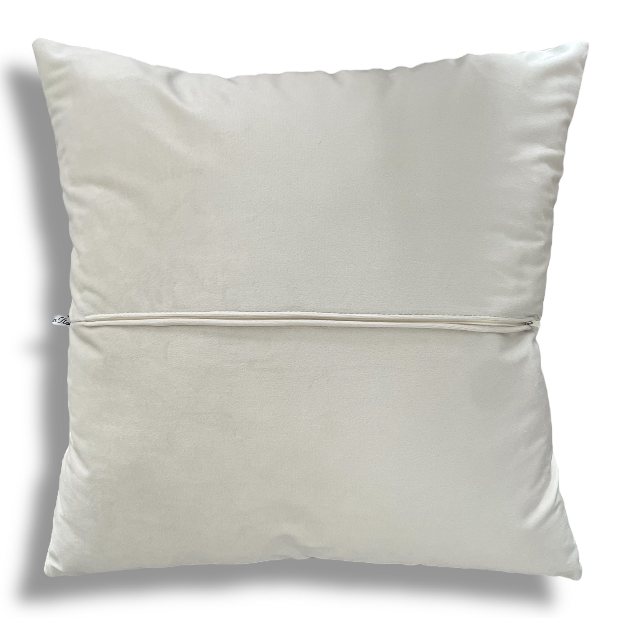 Cuscino arredo quadrato In velluto con ricami in rilievo 50x50 cm