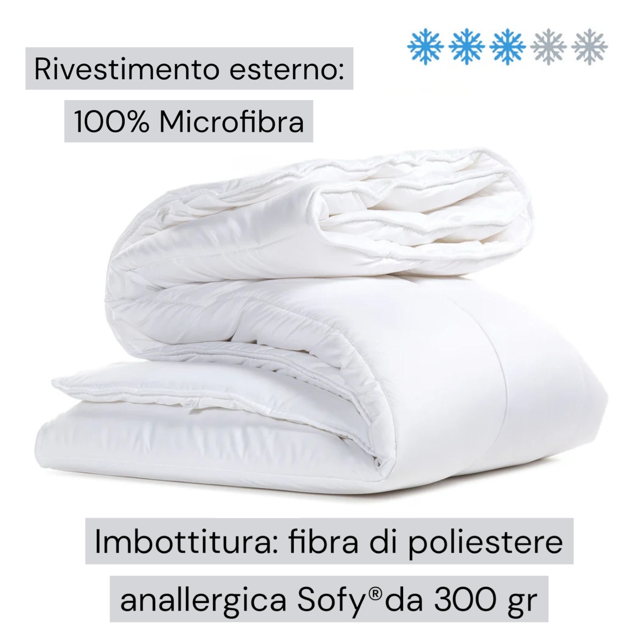 Piumino Invernale Caleffi imbottito Art. Morfeo in microfibra Dimensioni Varie